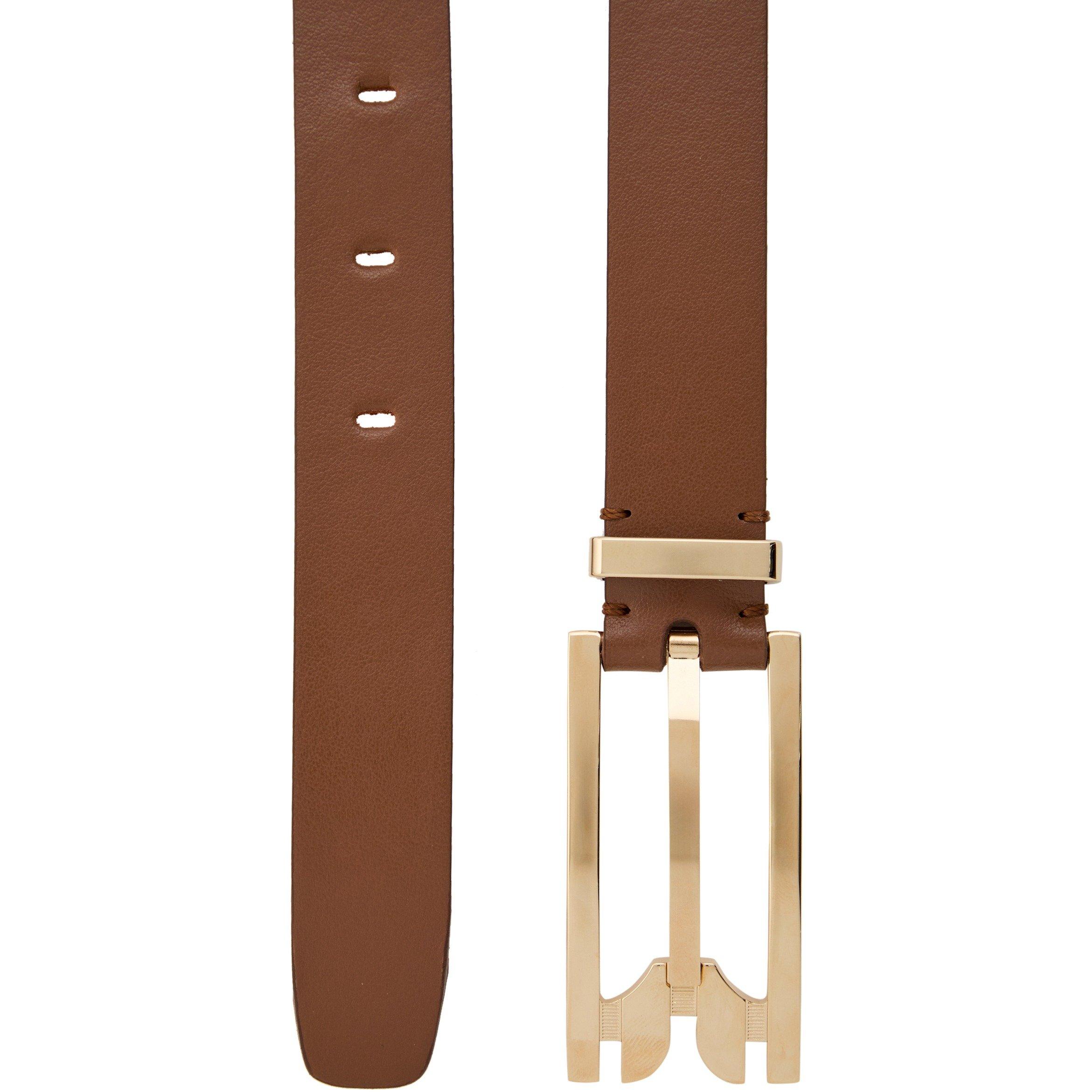 TAN - Victoria Beckham - DORIAN PIN BUCKLE BELT 2.5CM - 2