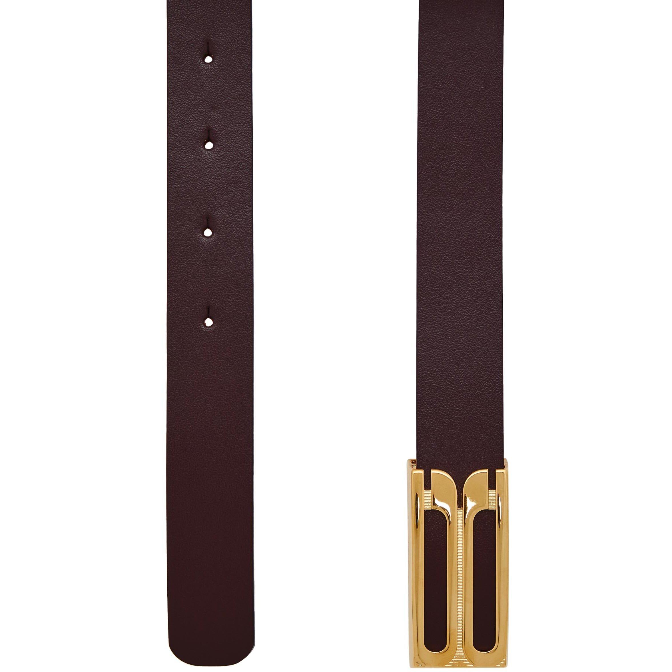 NO COLOUR - Victoria Beckham - Women's Dorian Frame Leather Belt 2.5cm - 2