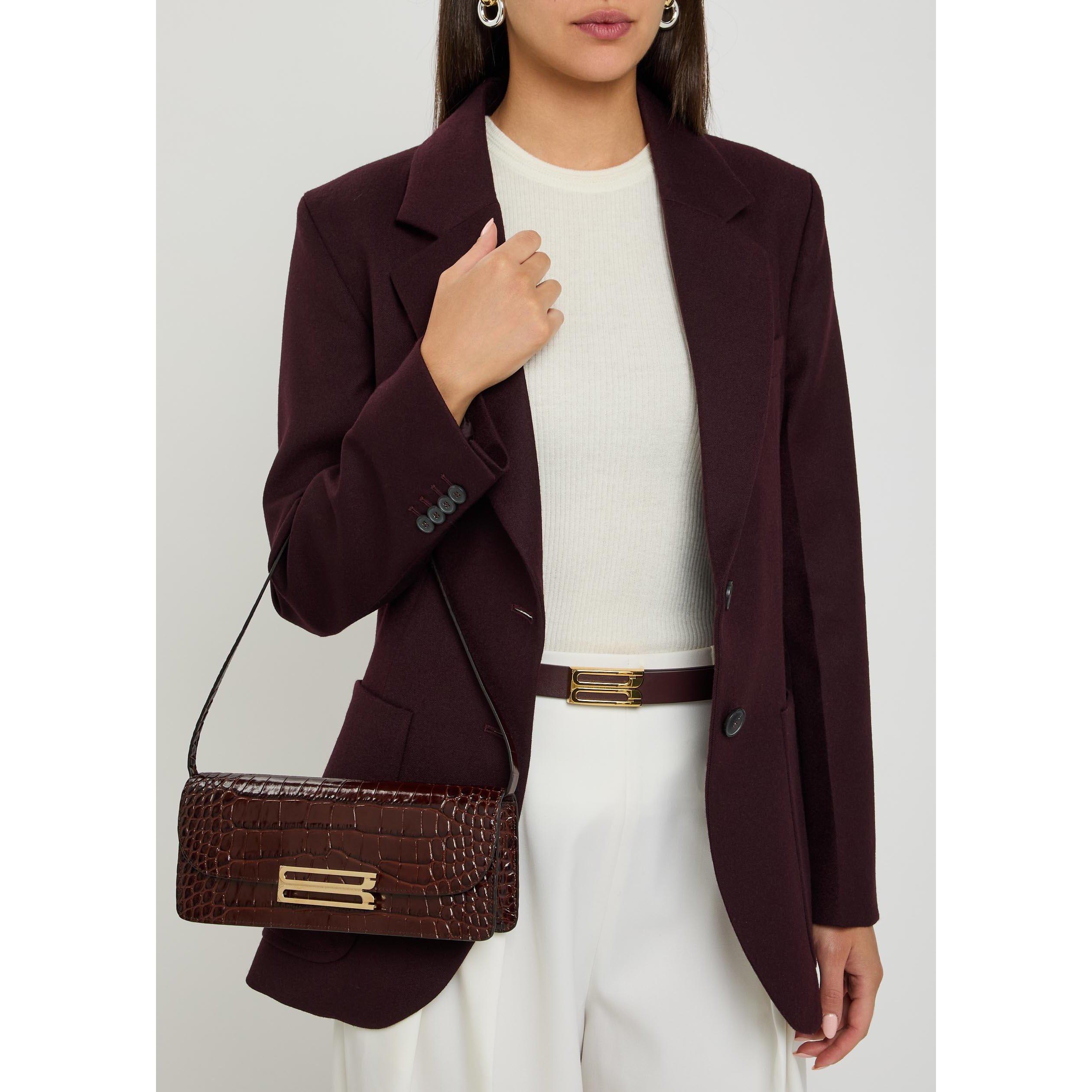 NO COLOUR - Victoria Beckham - Women's Dorian Frame Leather Belt 2.5cm - 3