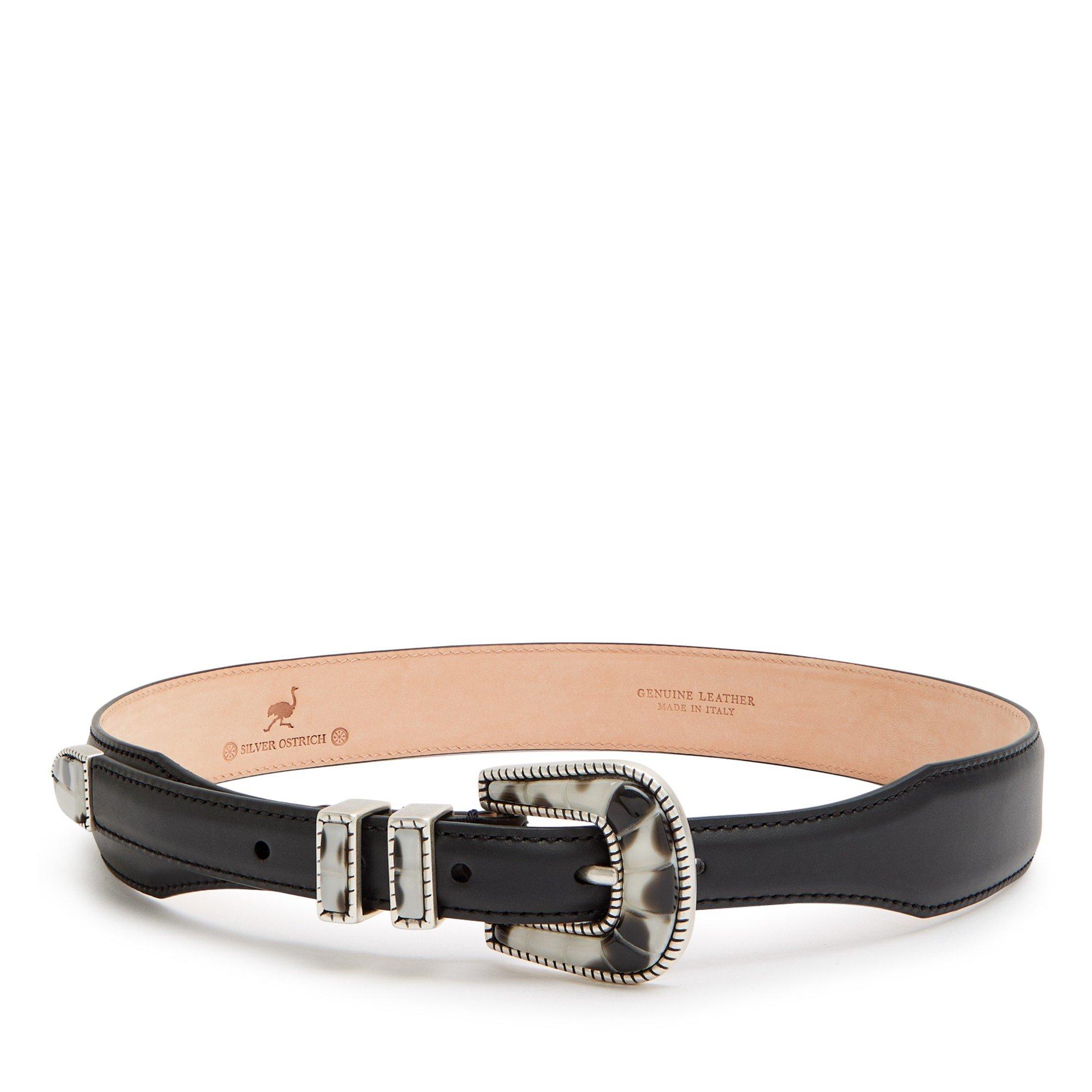 Silver Ostrich SHADES COLLECTION CALF LEATHER