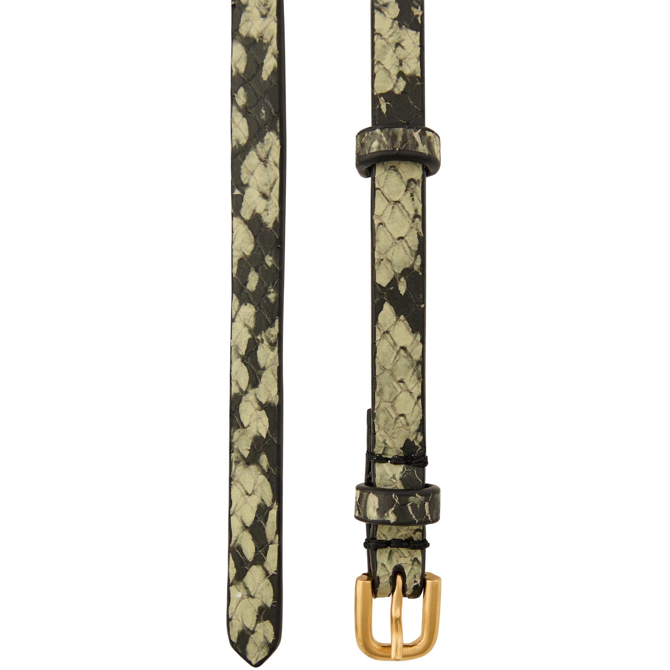 MINT - Dries Van Noten - Women's Snake Print Leather Belt - 2