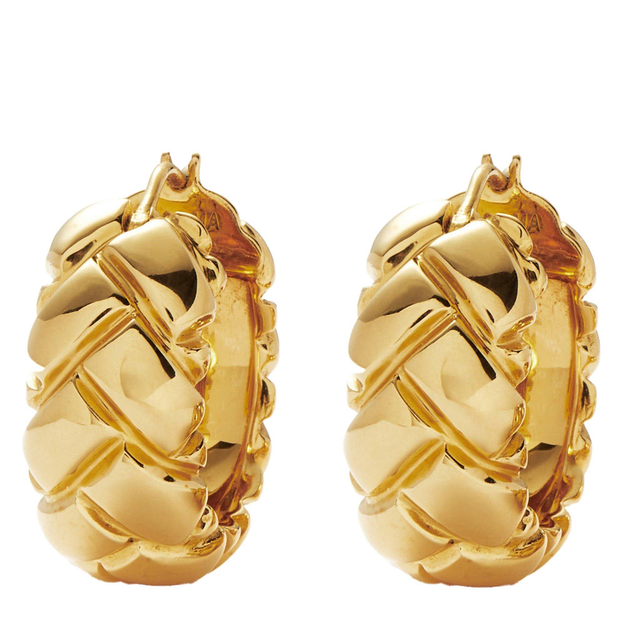 GOLD - Lucy Williams x Missoma - GOLD CHUNKY WAFFLE HOOPS