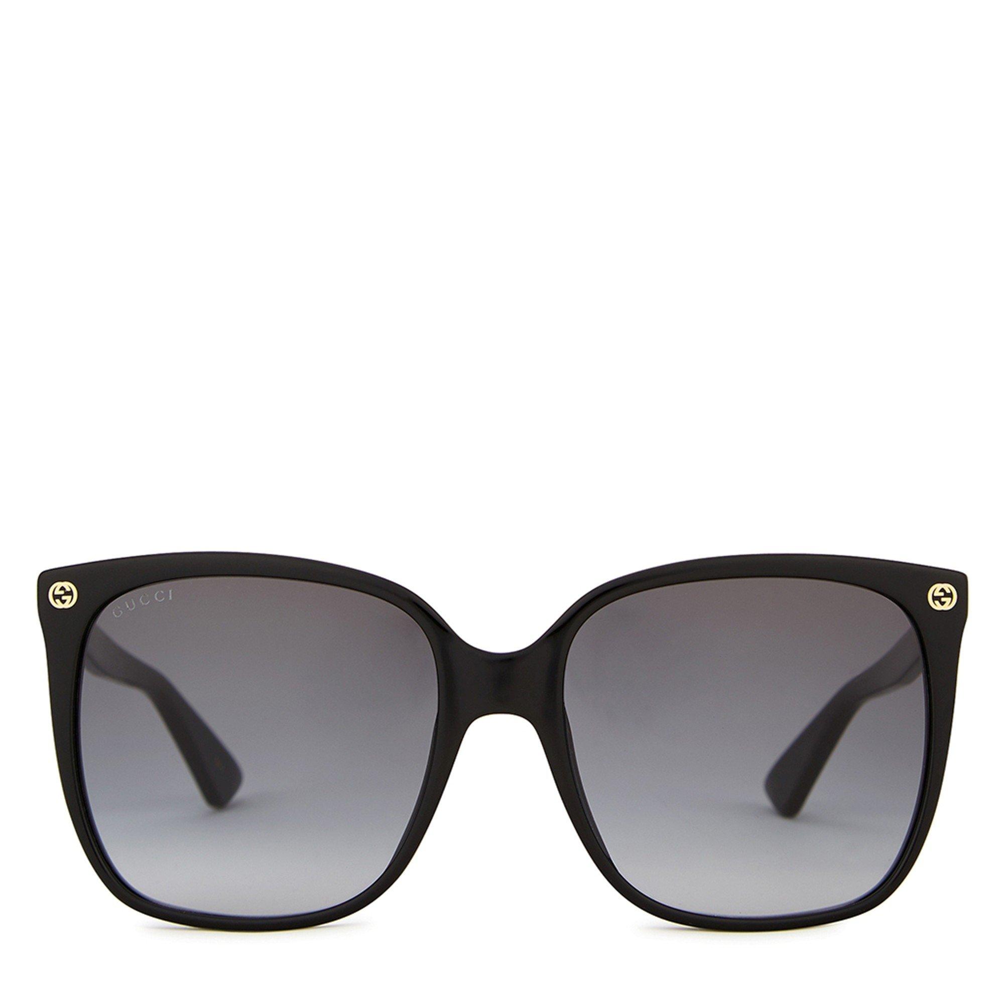 BLACK AND GREY - Gucci - GUC LT ACETATE OVRSZD SQR SG - 2