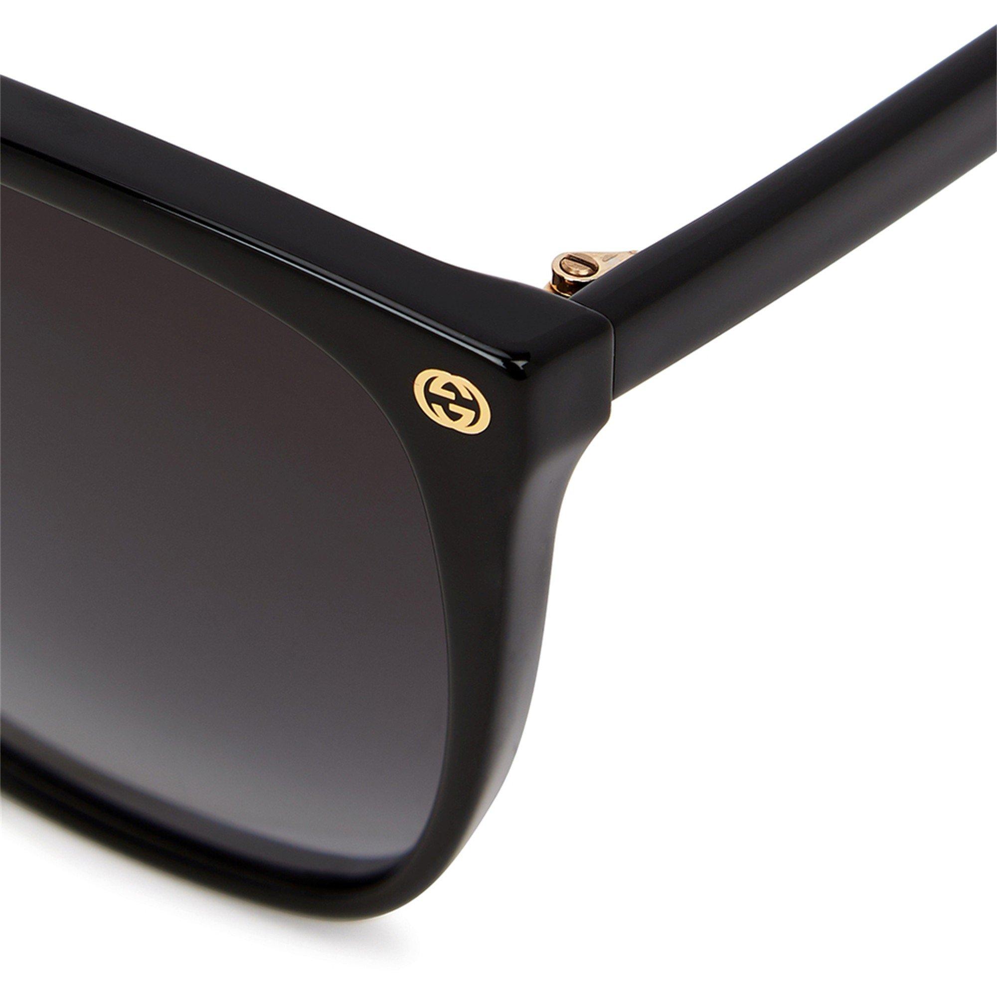 BLACK AND GREY - Gucci - GUC LT ACETATE OVRSZD SQR SG - 4
