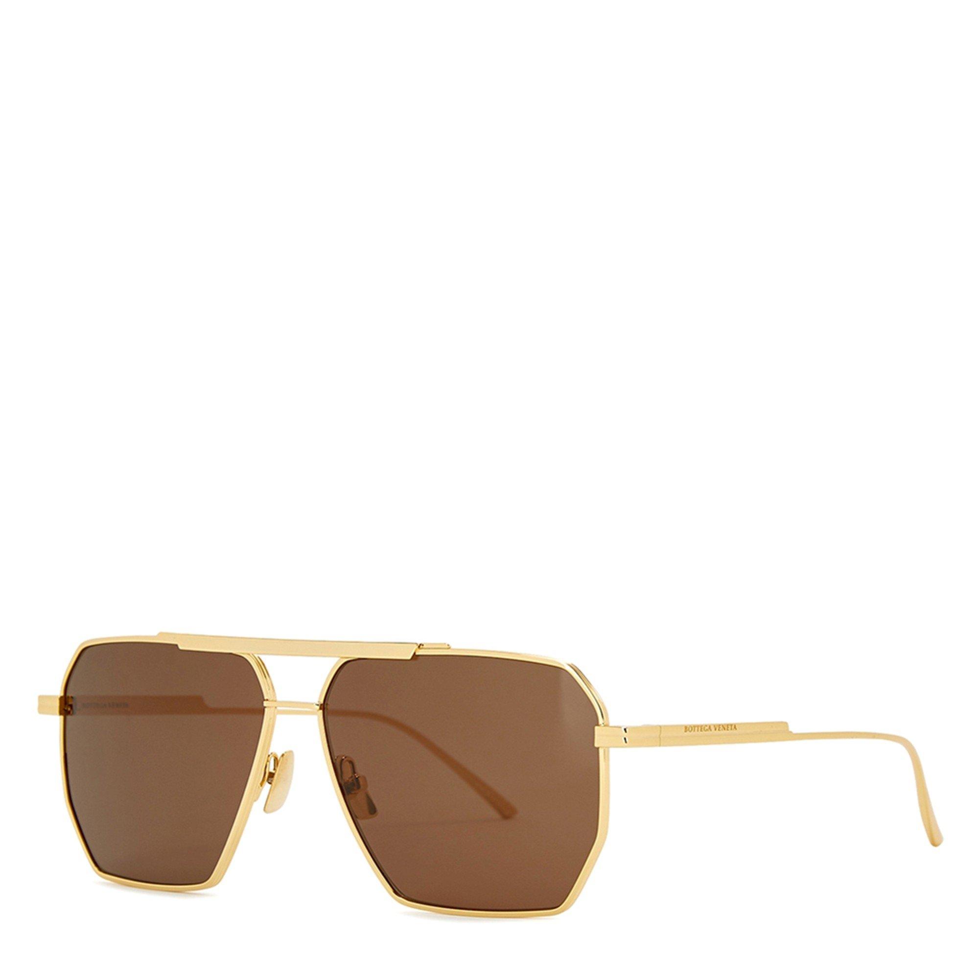 GOLD AND OTHER - Bottega Veneta - BTV FULL METAL AVIATOR SG