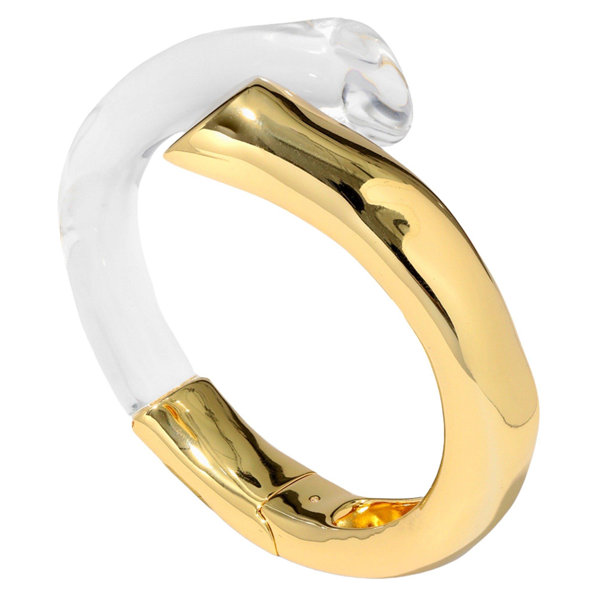 GOLD - Alexis Bittar - Women's Liquid Lucite Bypass Cuff Bracelet - 2