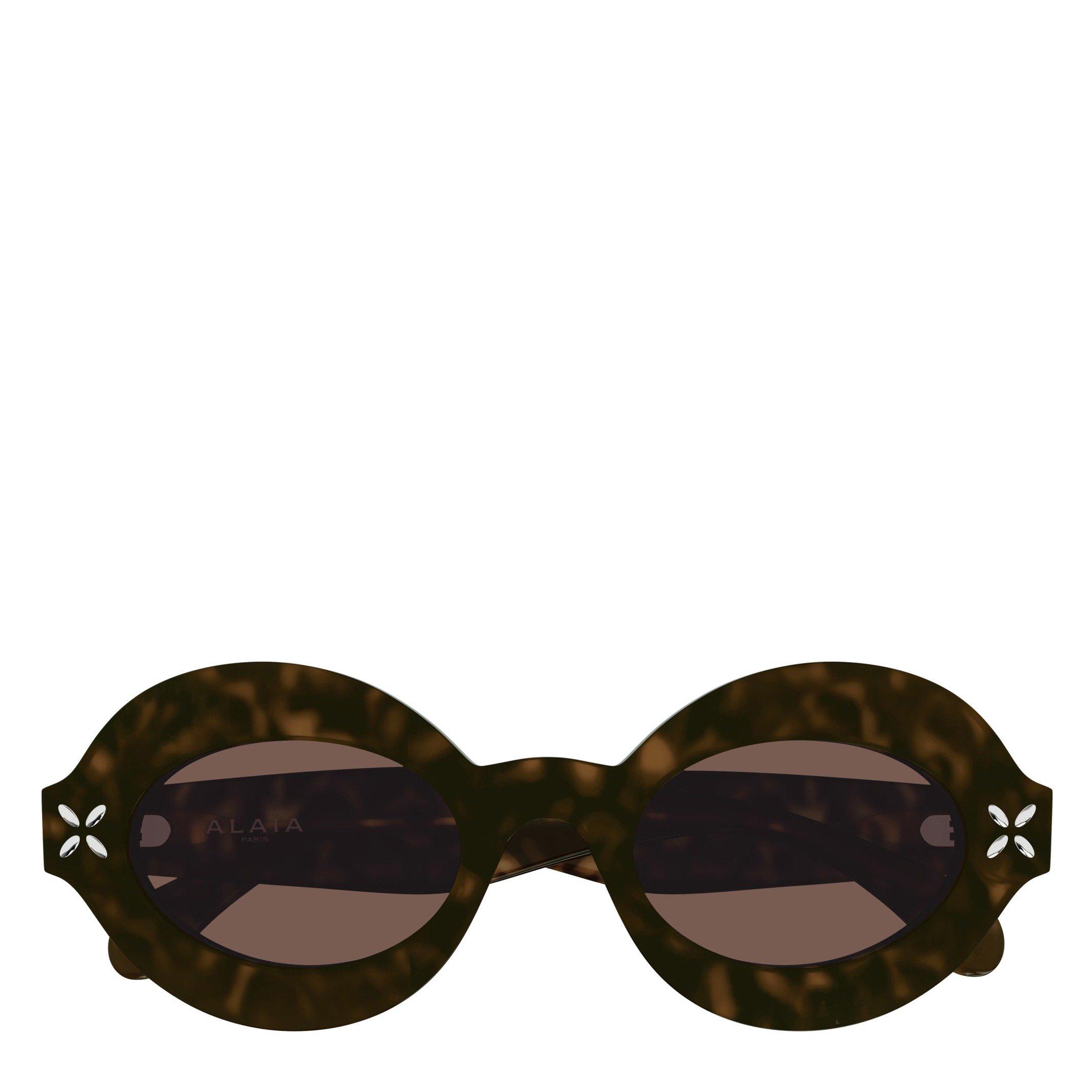 BROWN HAVANA - Alaia - Women's Round Sunglasses - 2