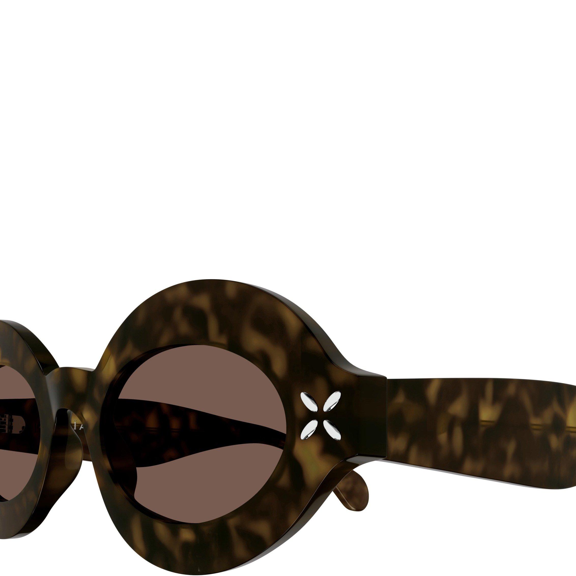 BROWN HAVANA - Alaia - Women's Round Sunglasses - 3