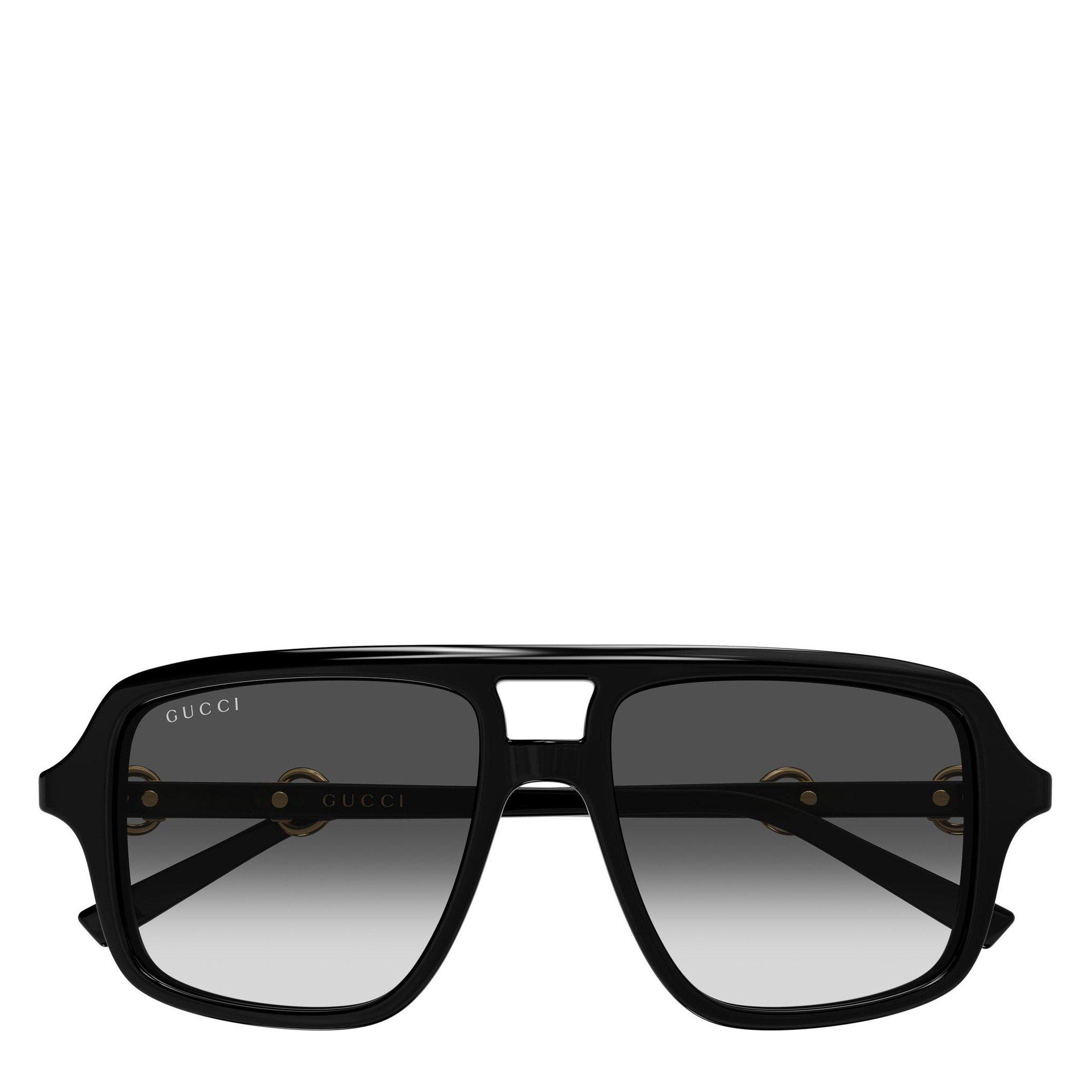 BLACK - Gucci - Women's Acetate Aviator Sunglasses - 2