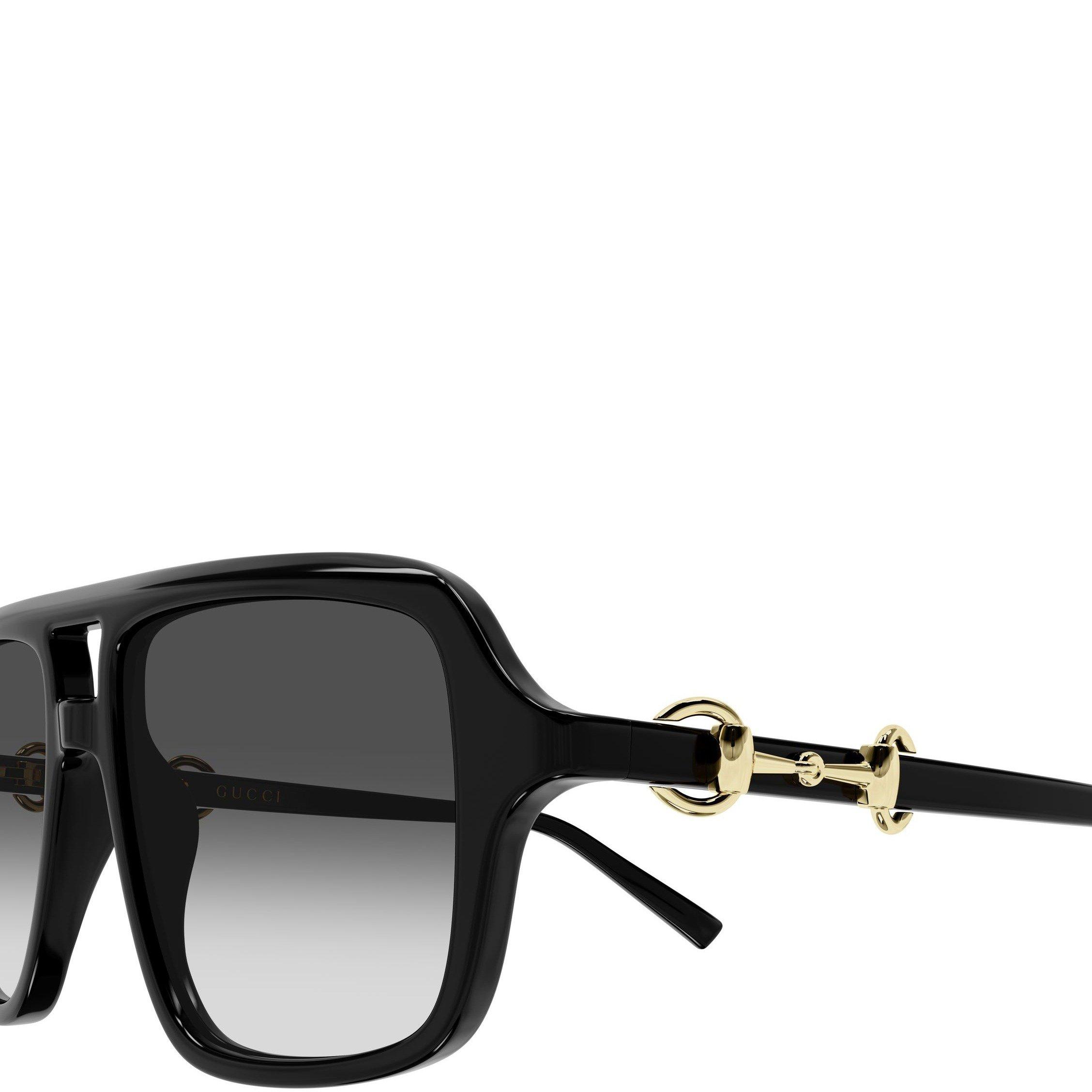 BLACK - Gucci - Women's Acetate Aviator Sunglasses - 3