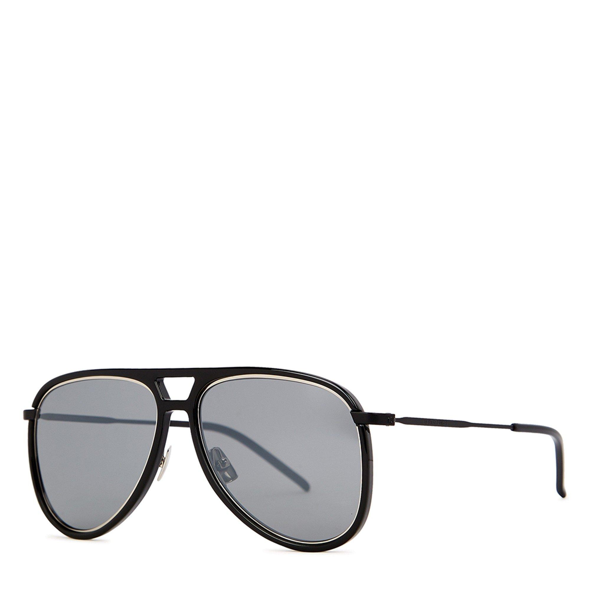 BLACK AND SILVE - Saint Laurent - SLP 11 MIRRORED AVIATOR SG