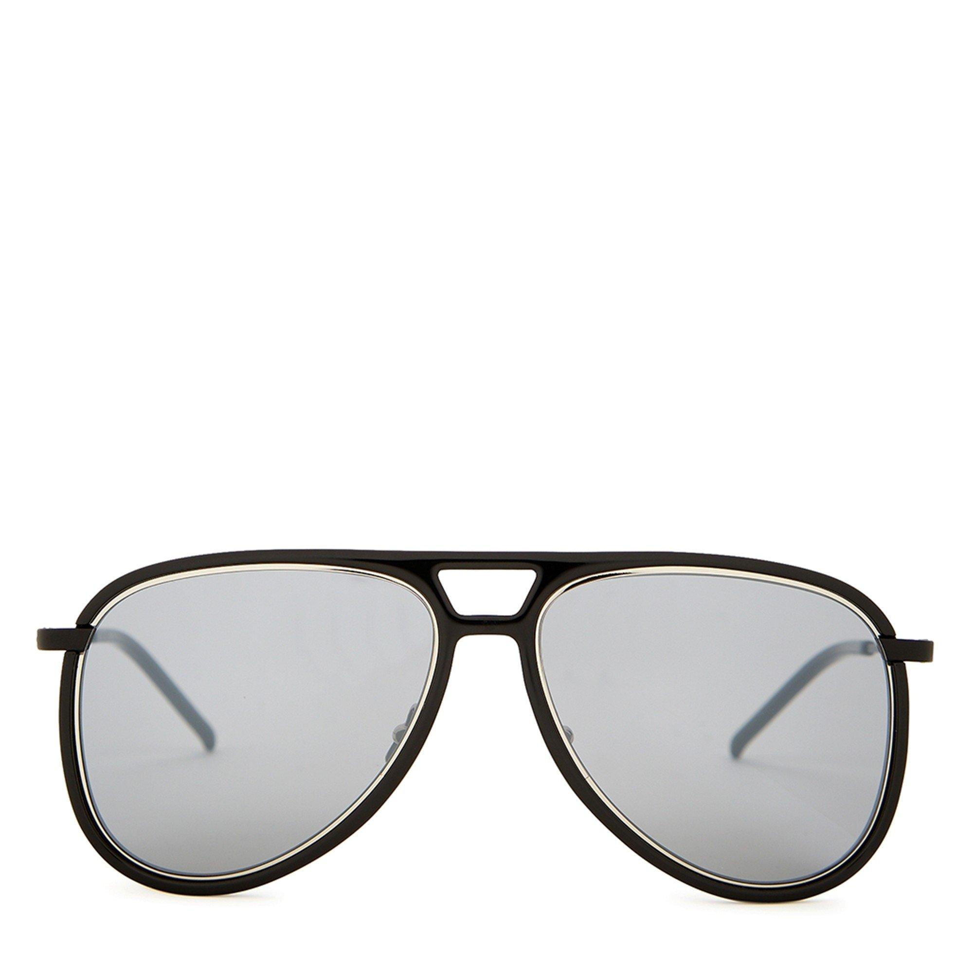 BLACK AND SILVE - Saint Laurent - SLP 11 MIRRORED AVIATOR SG - 2