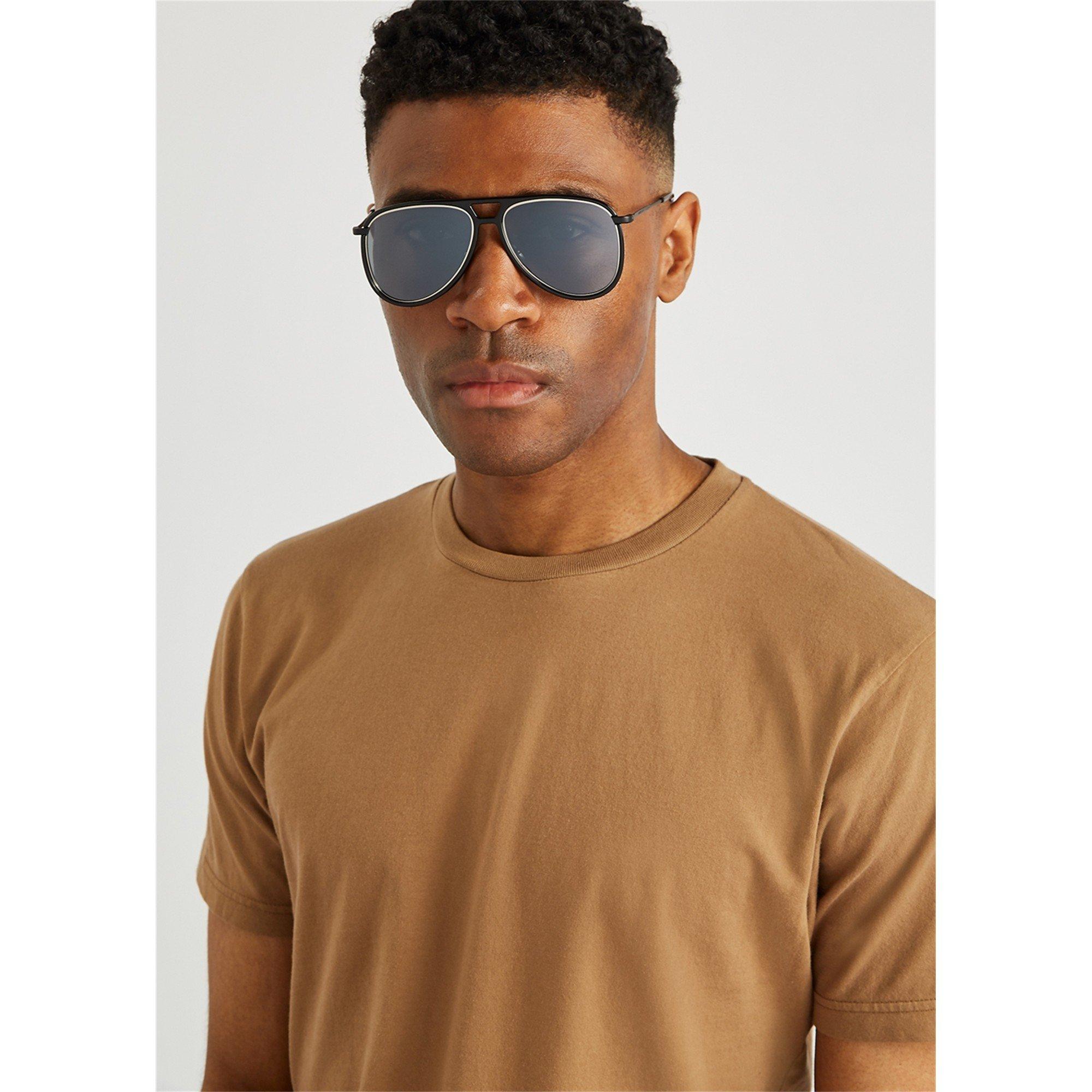 BLACK AND SILVE - Saint Laurent - SLP 11 MIRRORED AVIATOR SG - 3