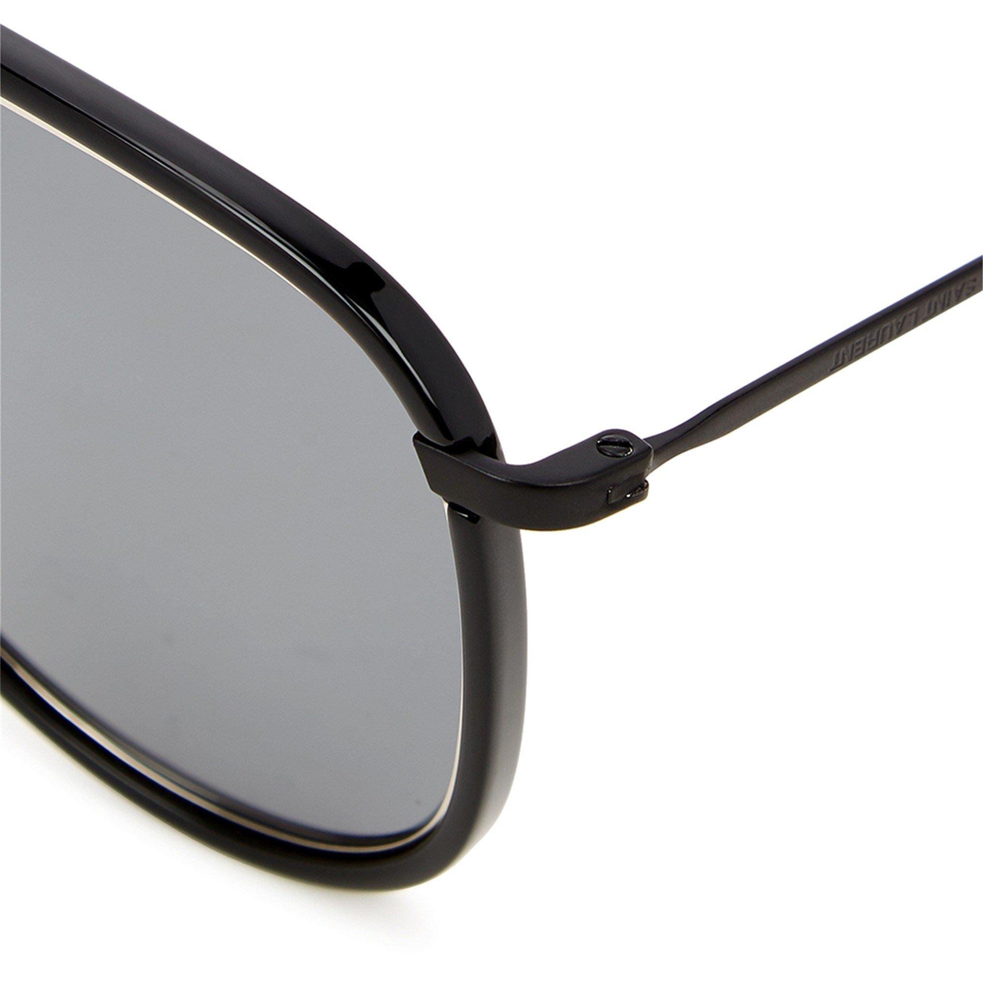 BLACK AND SILVE - Saint Laurent - SLP 11 MIRRORED AVIATOR SG - 4