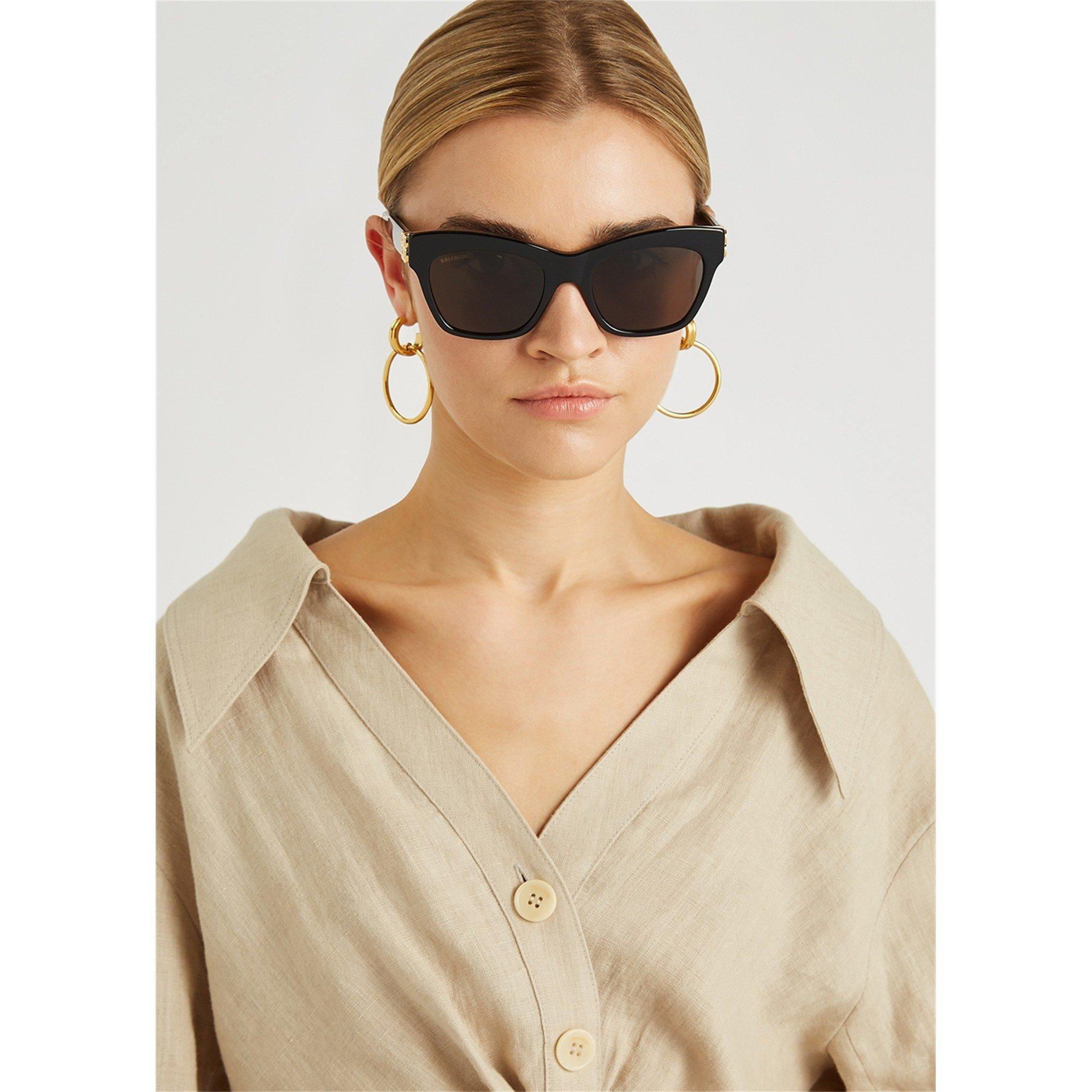 BLACK - Balenciaga - BALENCIAGA CAT EYE BLACK SUN - 3
