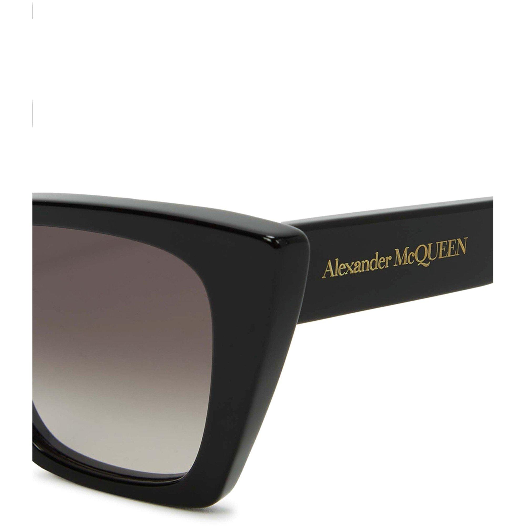 BLACK - Alexander McQueen - AMQ CAT EYE BLACK SUNGLASSES - 3