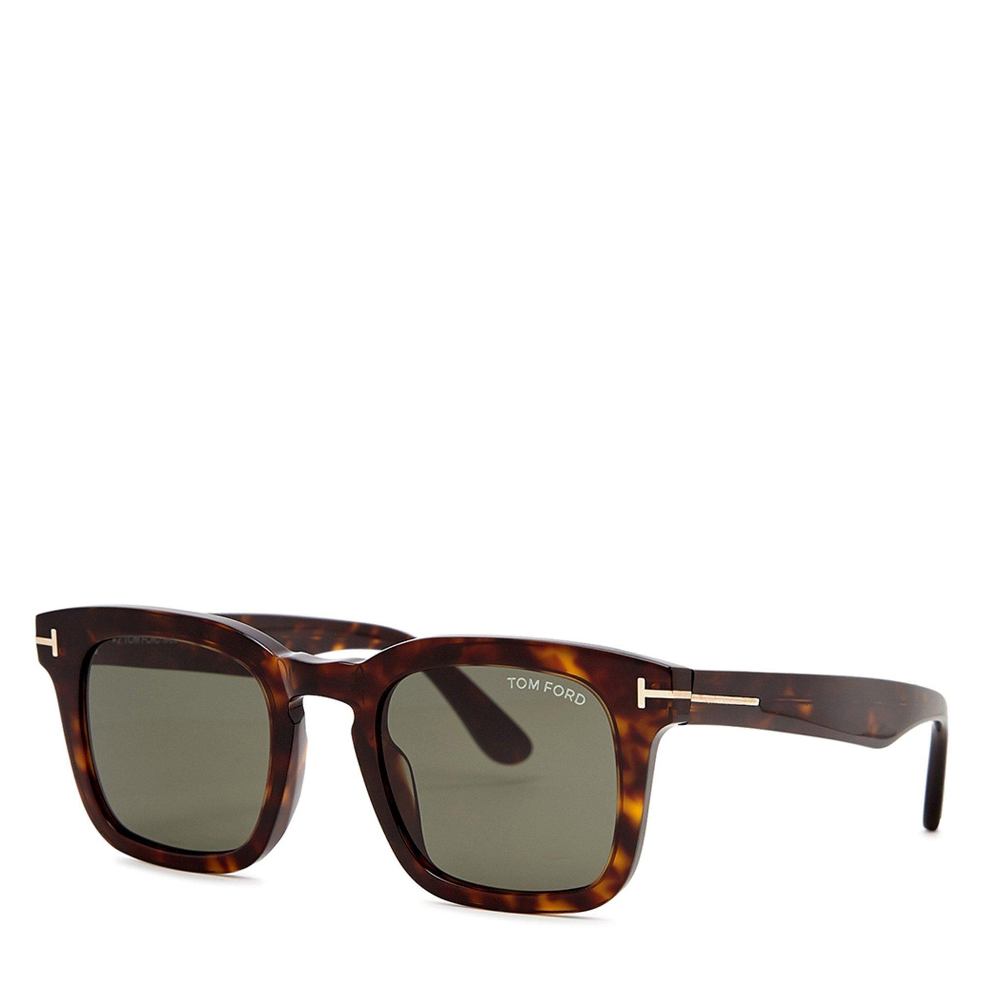 BROWN AND OTHER - Tom Ford - TF SQUARE HAVANA GREEN SUNGLAS - 1
