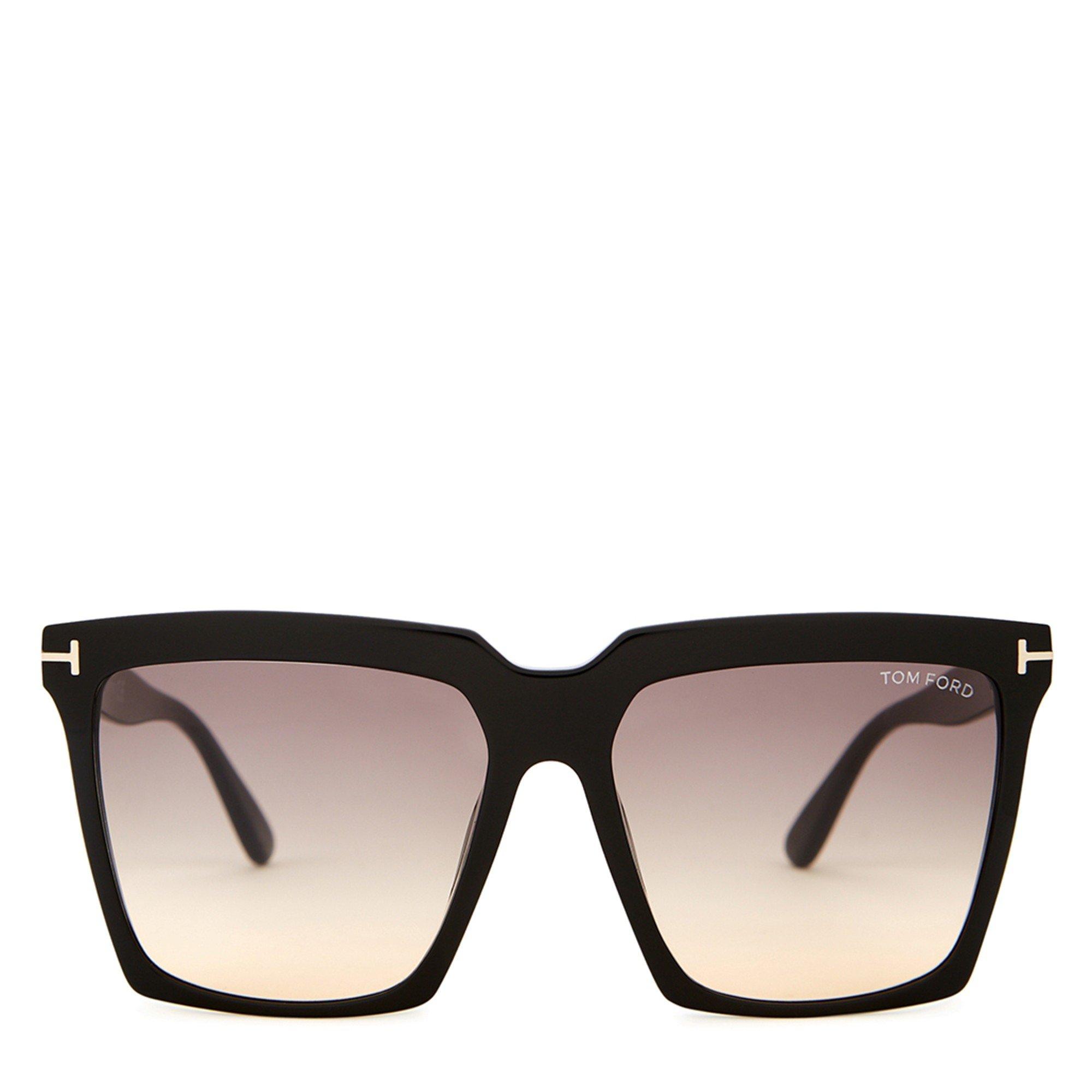BLACK - Tom Ford - TF SQUARE BLACK SMOKE SUNGLASS - 2