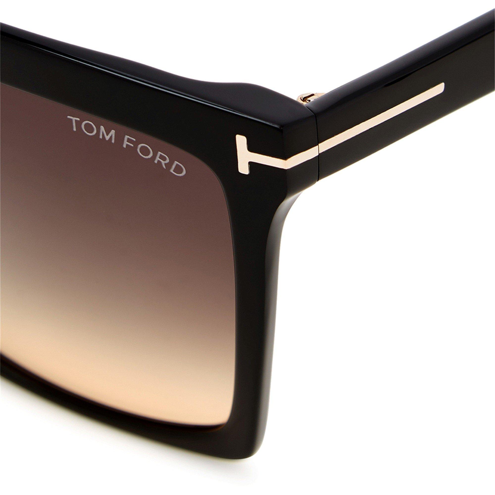 BLACK - Tom Ford - TF SQUARE BLACK SMOKE SUNGLASS - 4