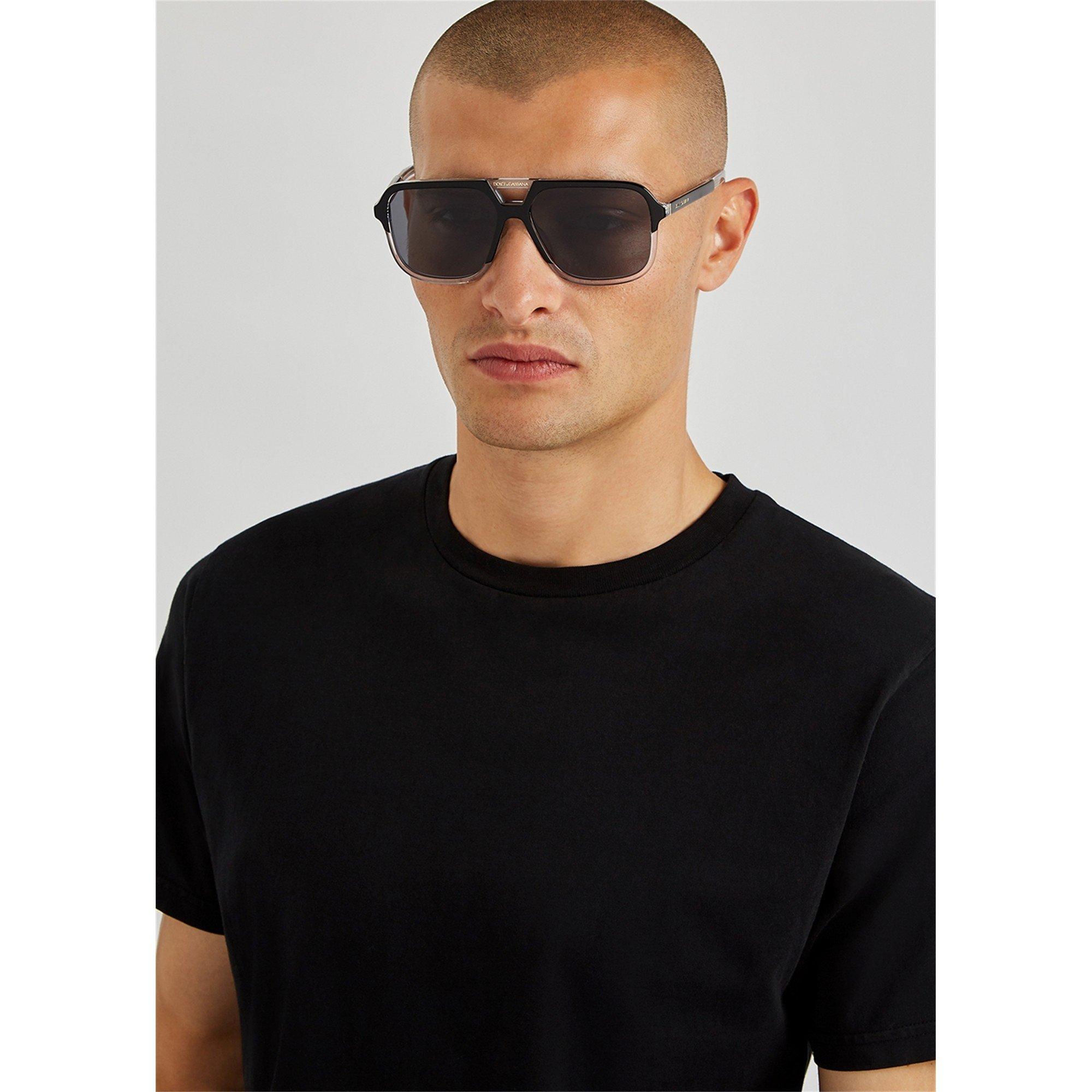 BLACK AND OTHER - Dolce and Gabbana - DG AVIATOR CRYSTAL SUNGLASSES - 3