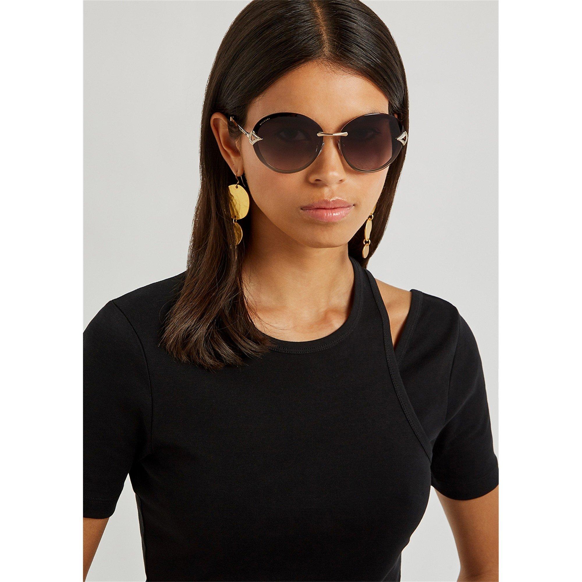 BLACK AND OTHER - Bvlgari - BVL ROUND EMBELLISHED SUNGLASS - 3