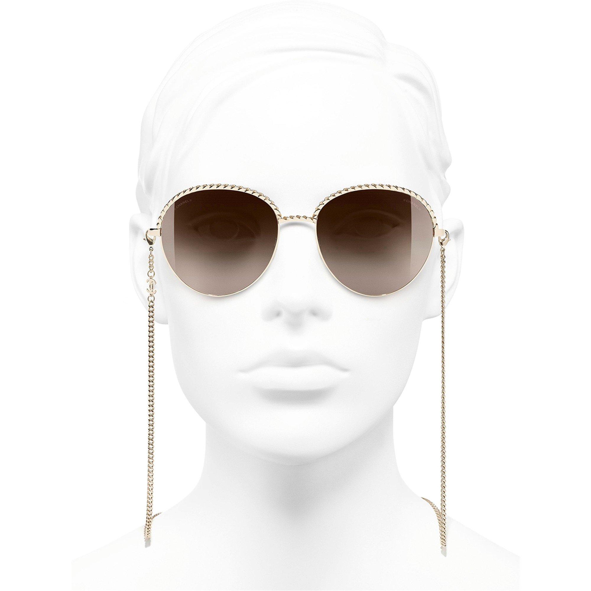 GOLD AND OTHER - CHANEL - CHANEL ROUND CHAIN SUNGLASSES - 6