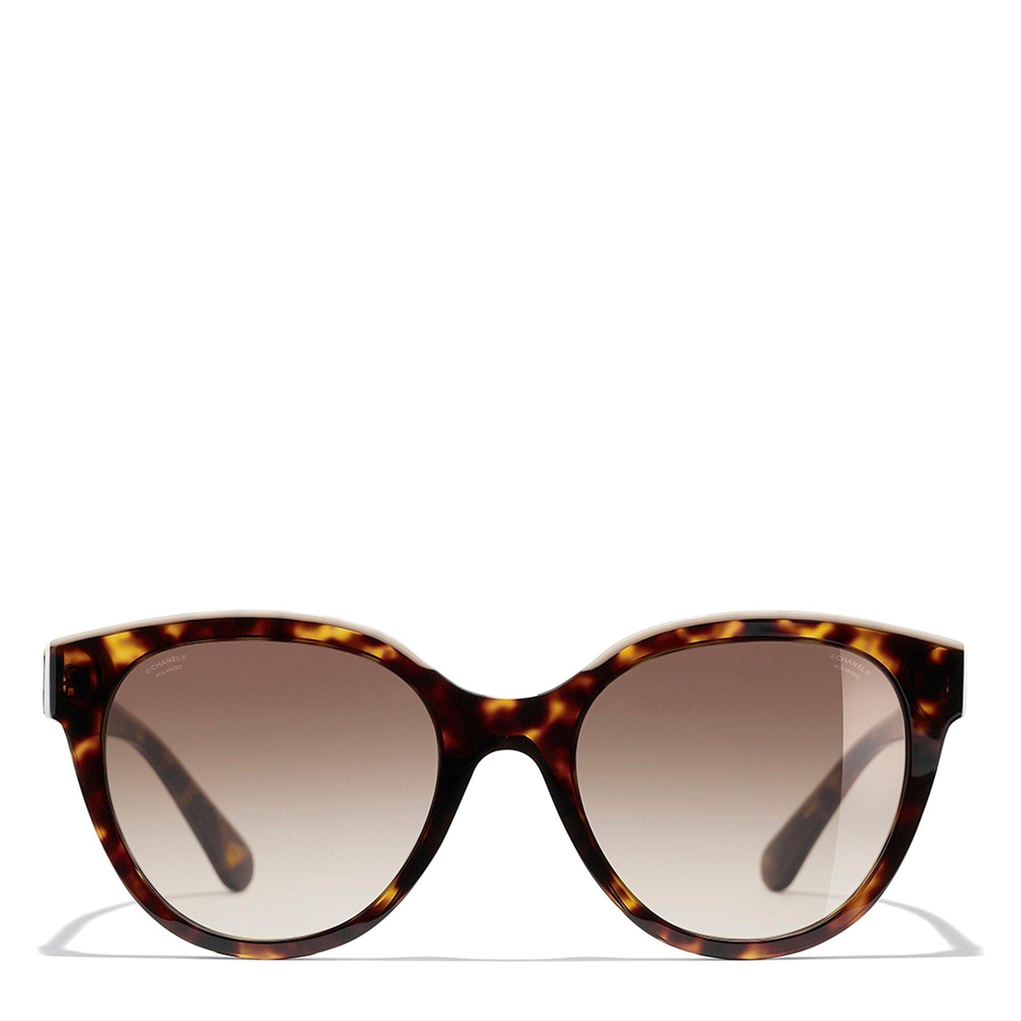 BROWN AND OTHER - CHANEL - CHANEL ROUND HAVANA CC SUNGLAS - 2