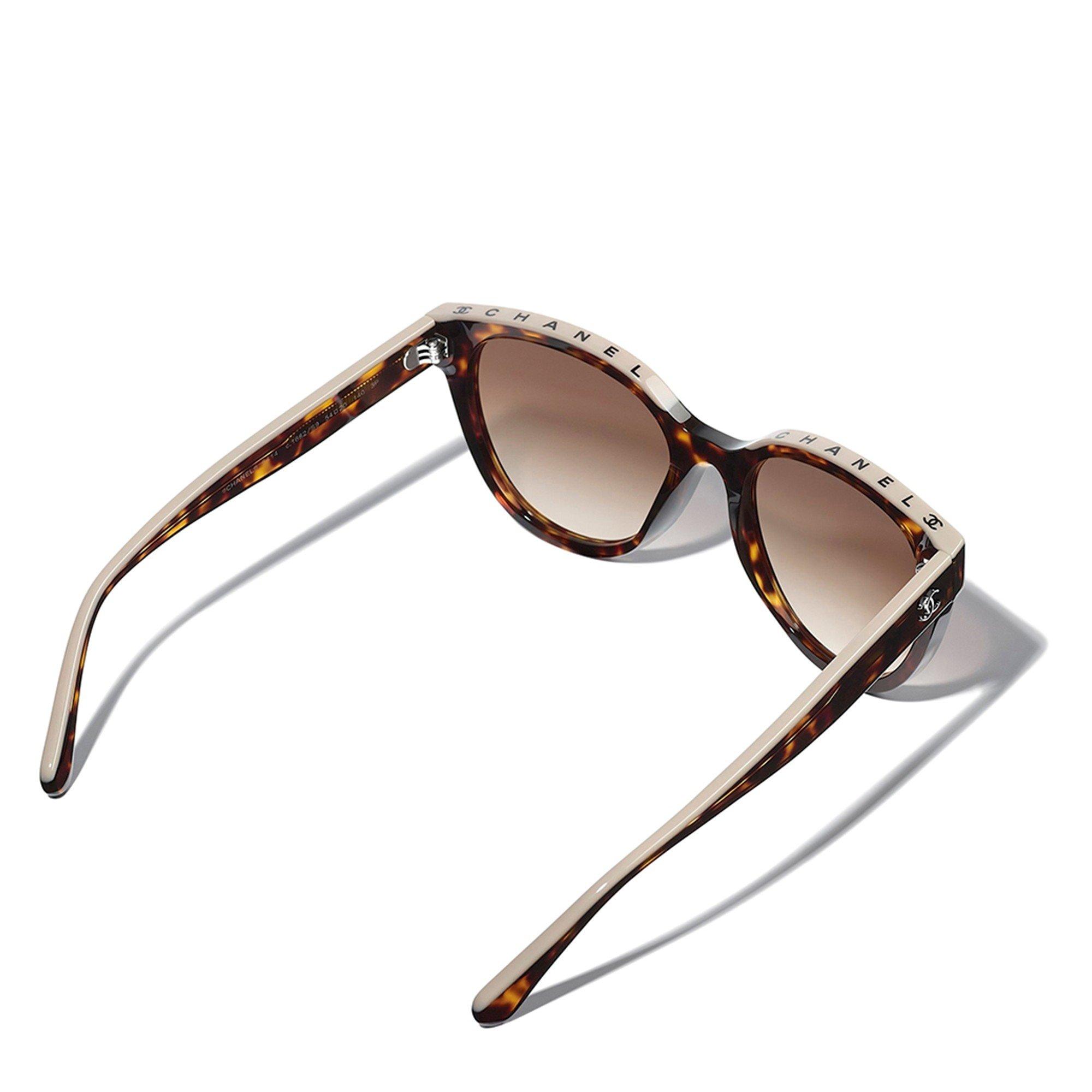 BROWN AND OTHER - CHANEL - CHANEL ROUND HAVANA CC SUNGLAS - 4