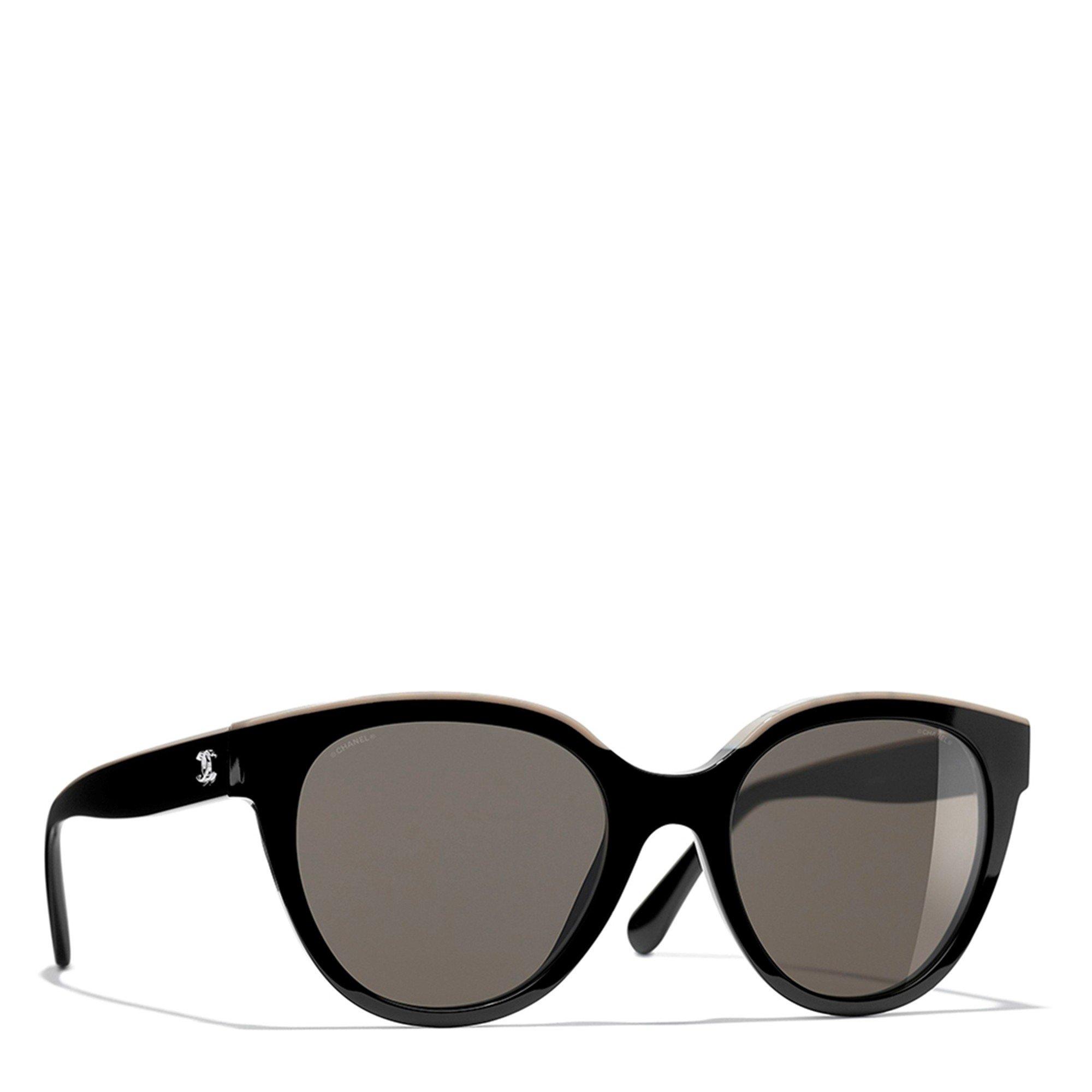 BLACK AND OTHER - CHANEL - CHANEL ROUND BLACK CC SUNGLASS - 1