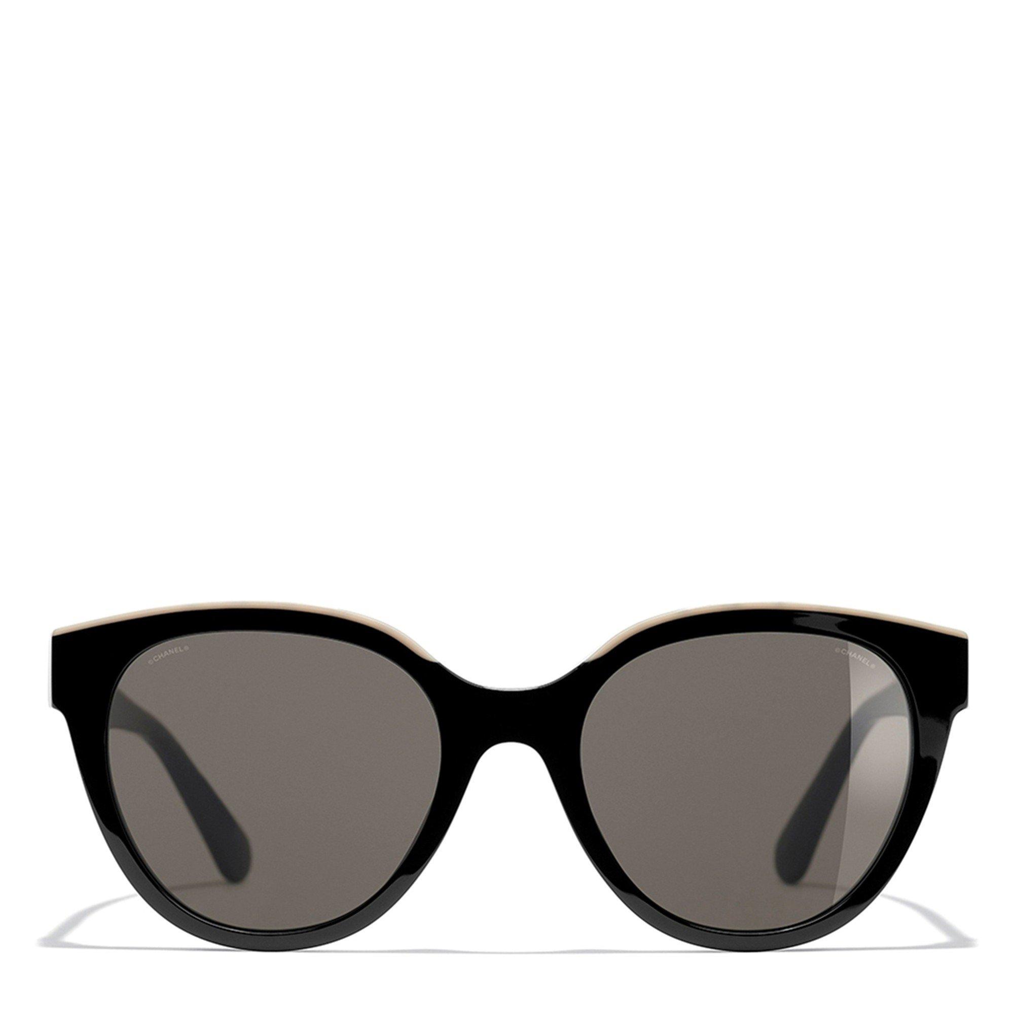 BLACK AND OTHER - CHANEL - CHANEL ROUND BLACK CC SUNGLASS - 2