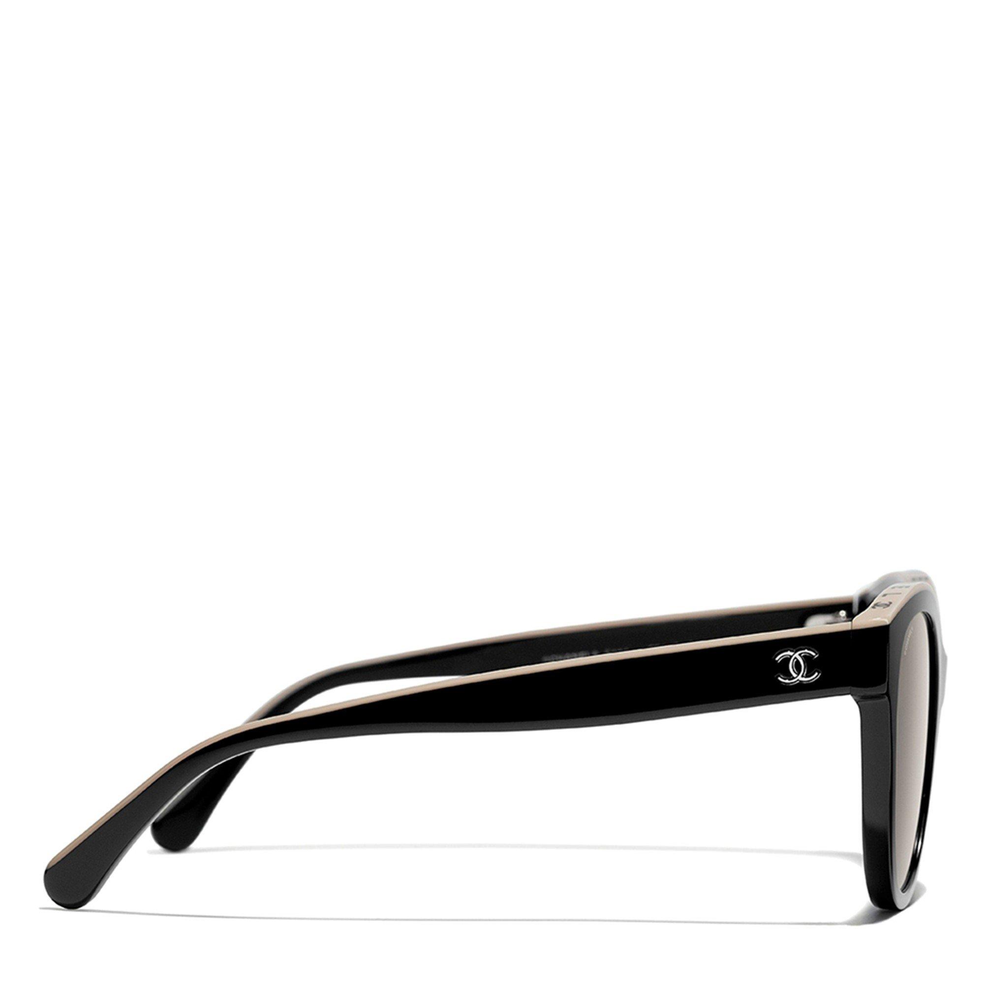 BLACK AND OTHER - CHANEL - CHANEL ROUND BLACK CC SUNGLASS - 3