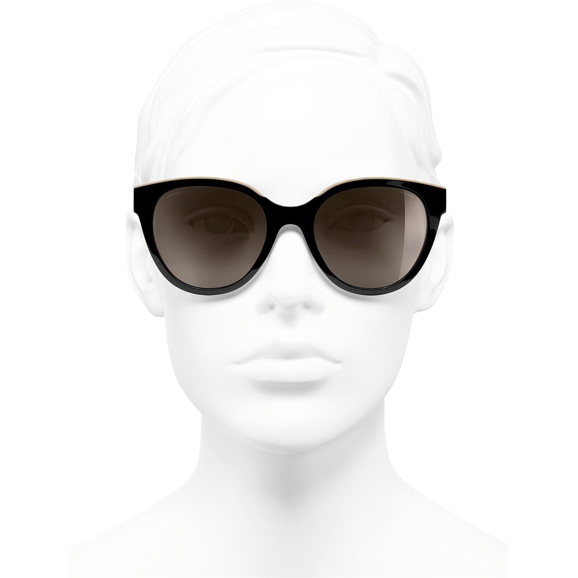 BLACK AND OTHER - CHANEL - CHANEL ROUND BLACK CC SUNGLASS - 6