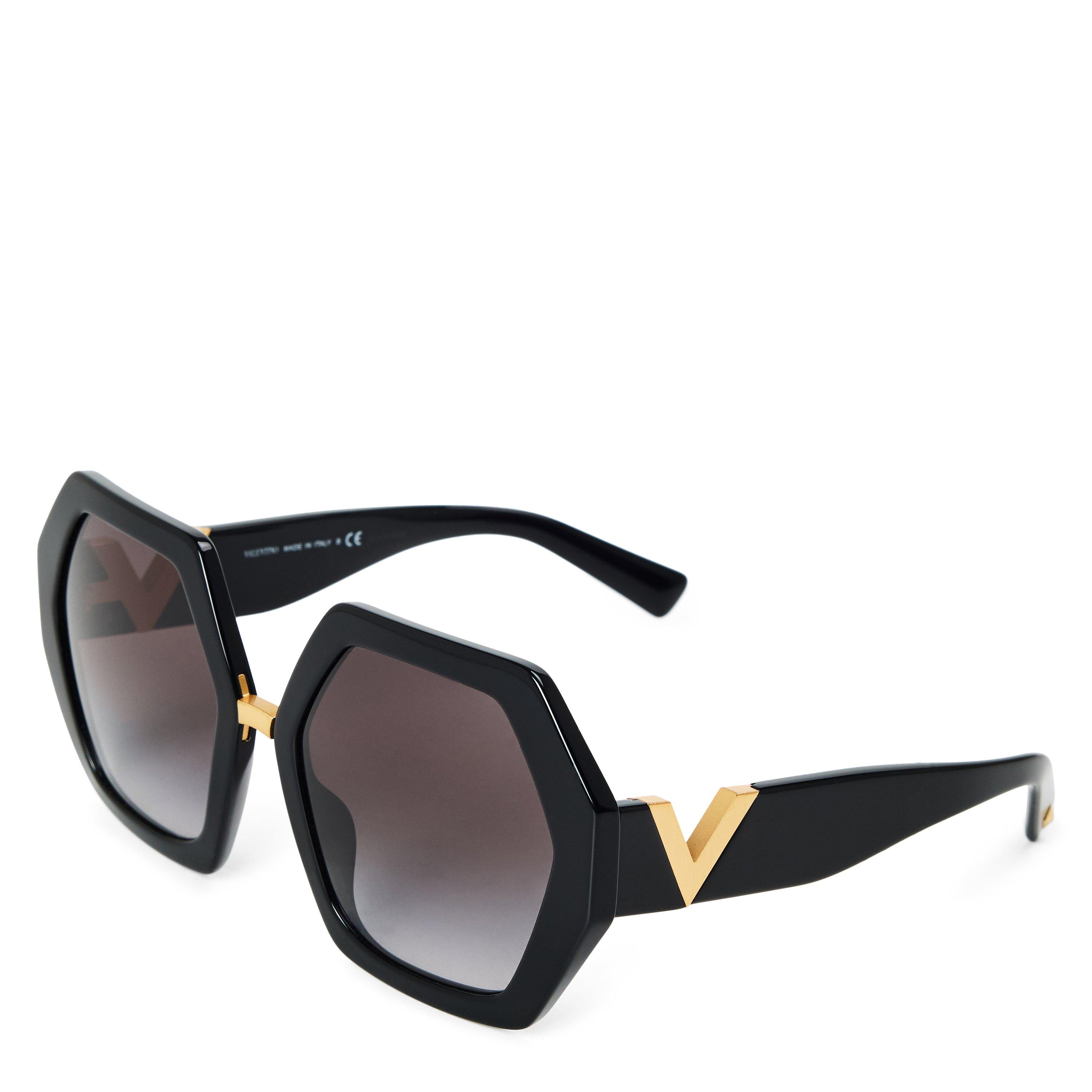 BLACK - Valentino - VLTN OVERSIZED V SUNGLASS - 1