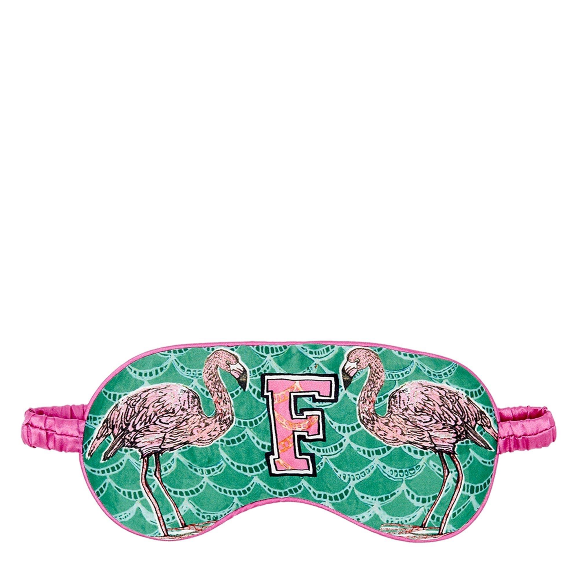 PINK AND OTHER - Jessica Russell Flint - F FOR FLAMINGO SILK EYEMASK - 1