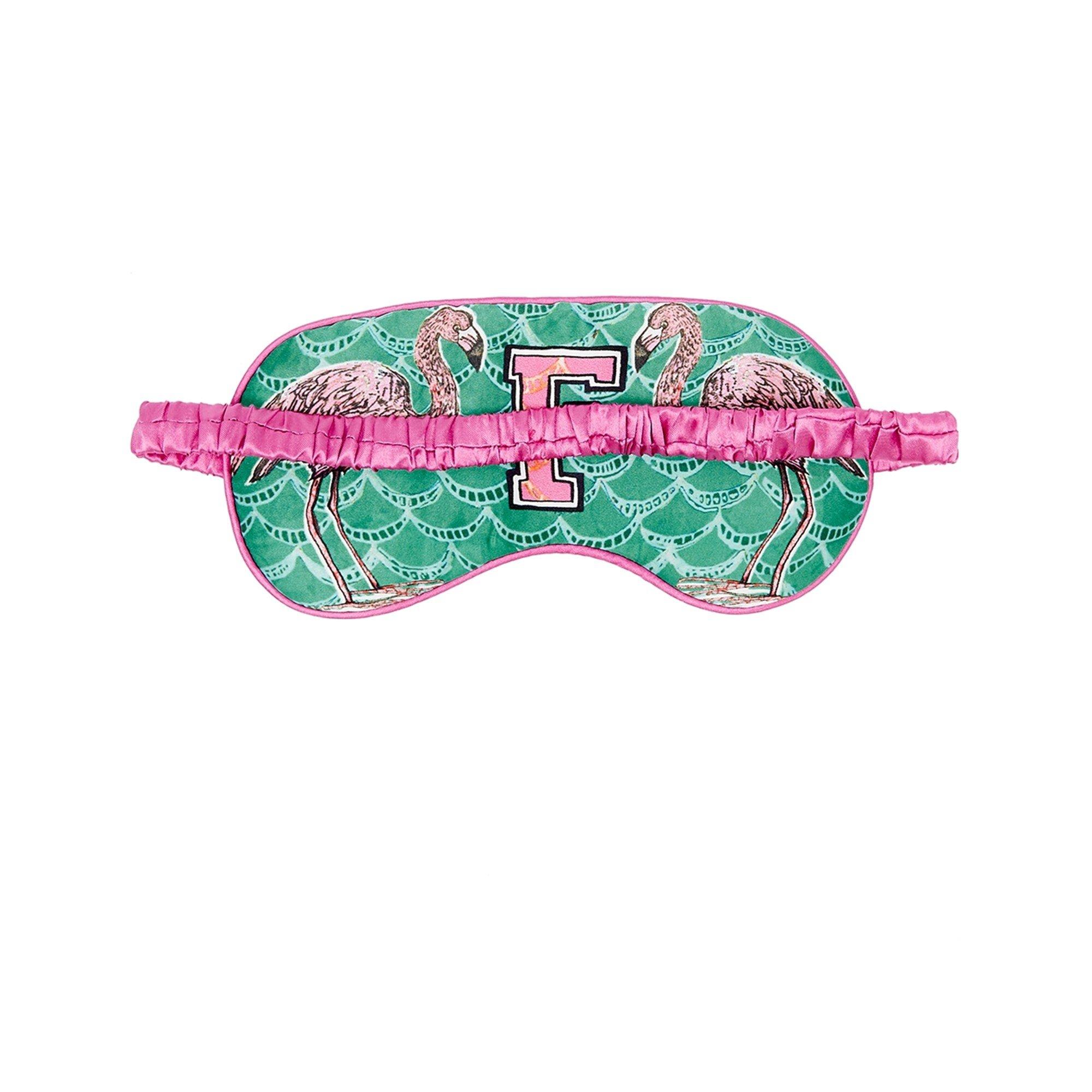 PINK AND OTHER - Jessica Russell Flint - F FOR FLAMINGO SILK EYEMASK - 2