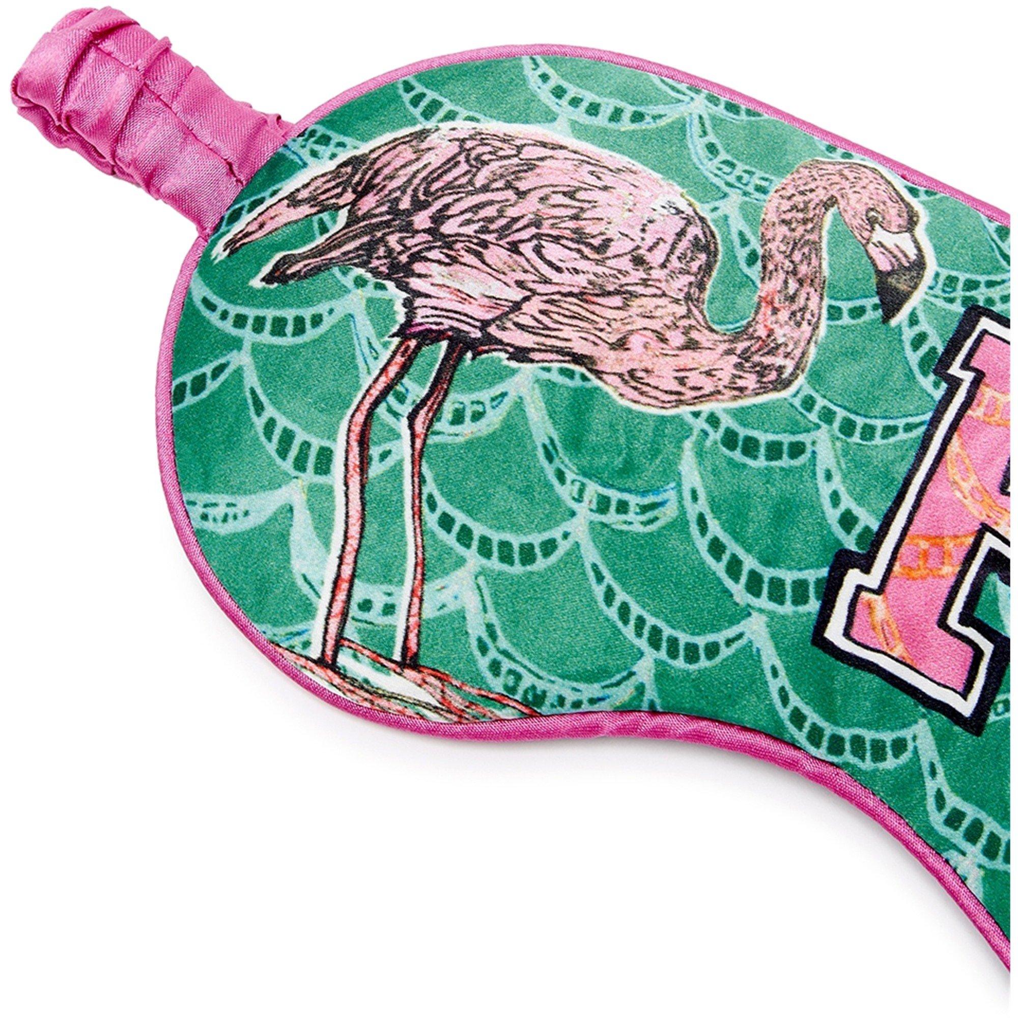 PINK AND OTHER - Jessica Russell Flint - F FOR FLAMINGO SILK EYEMASK - 3