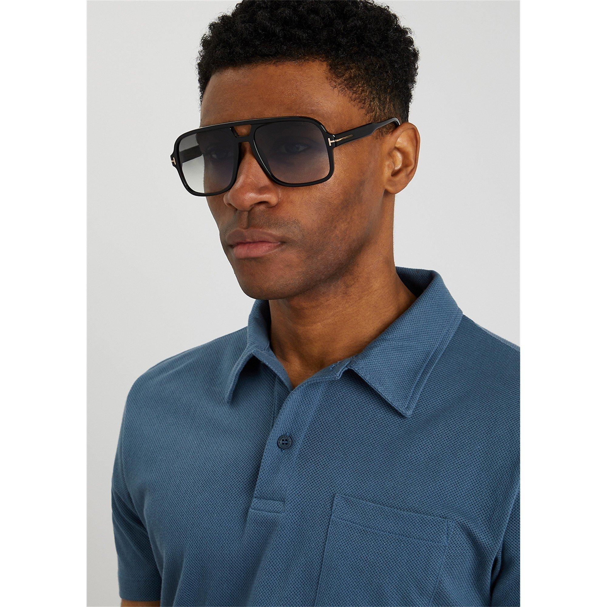 BLACK - Tom Ford - TF M Falconer-02 ACETATE AVIAT - 3