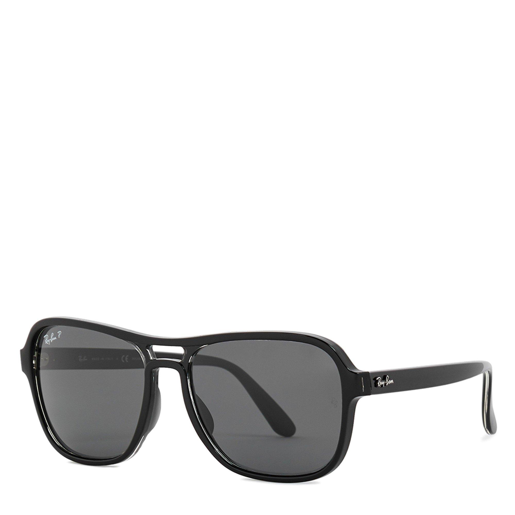 BLACK - Ray-Ban - Unisex Acetate Polarised Aviator Sunglasses - 1