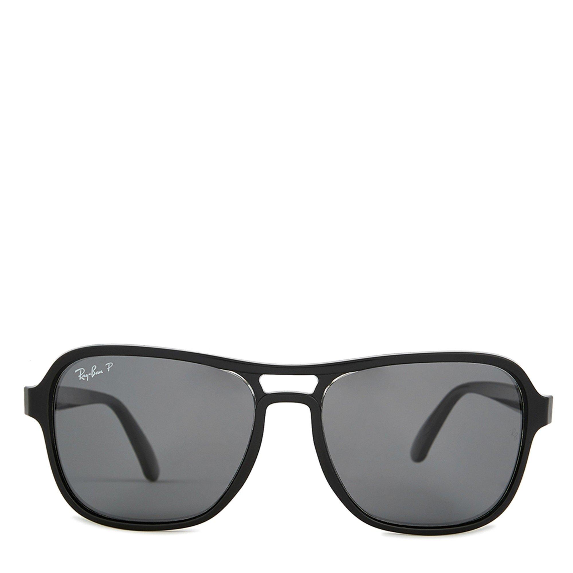 BLACK - Ray-Ban - Unisex Acetate Polarised Aviator Sunglasses - 2