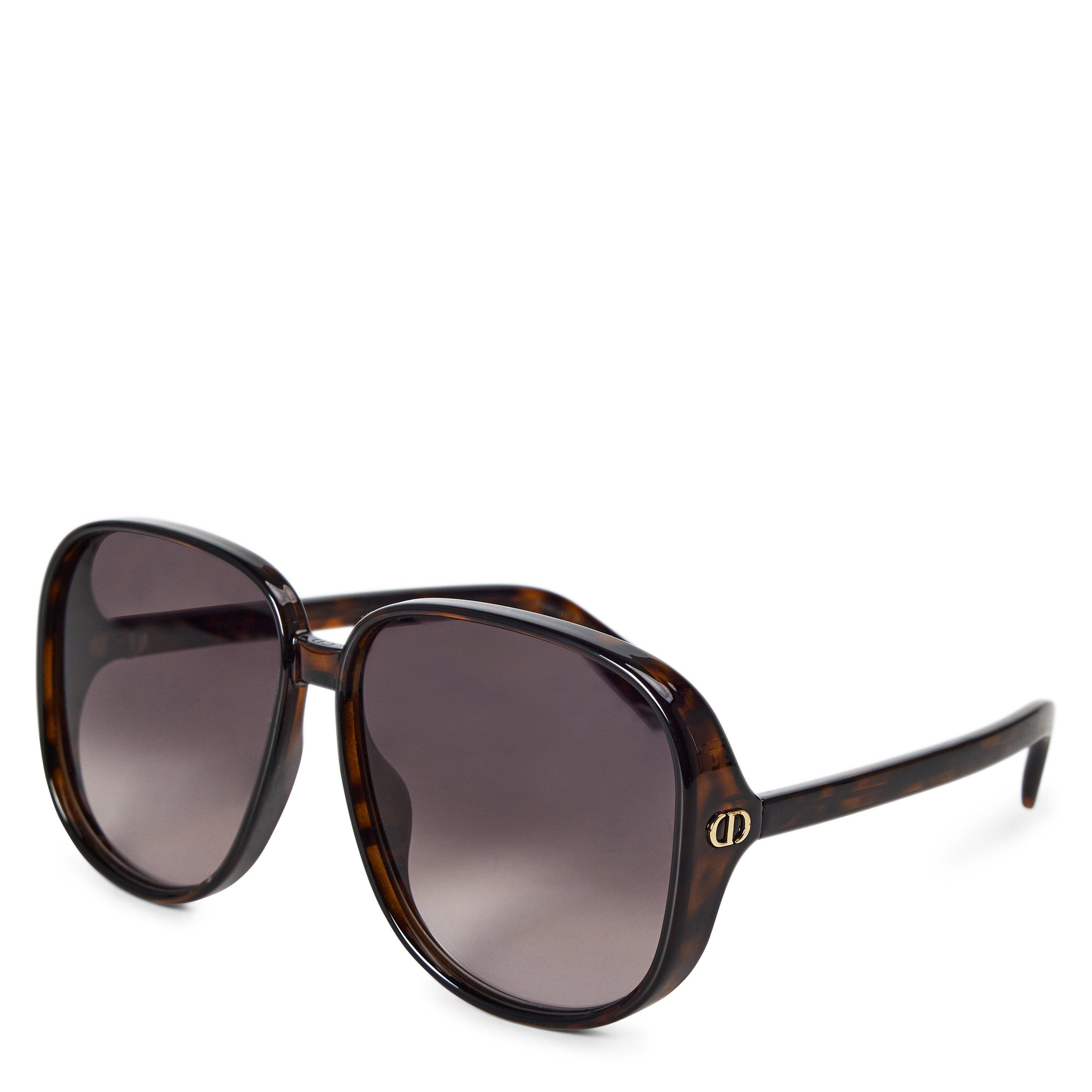DARK BROWN - DIOR - D F ACETATE OVERSIZED SG - 1