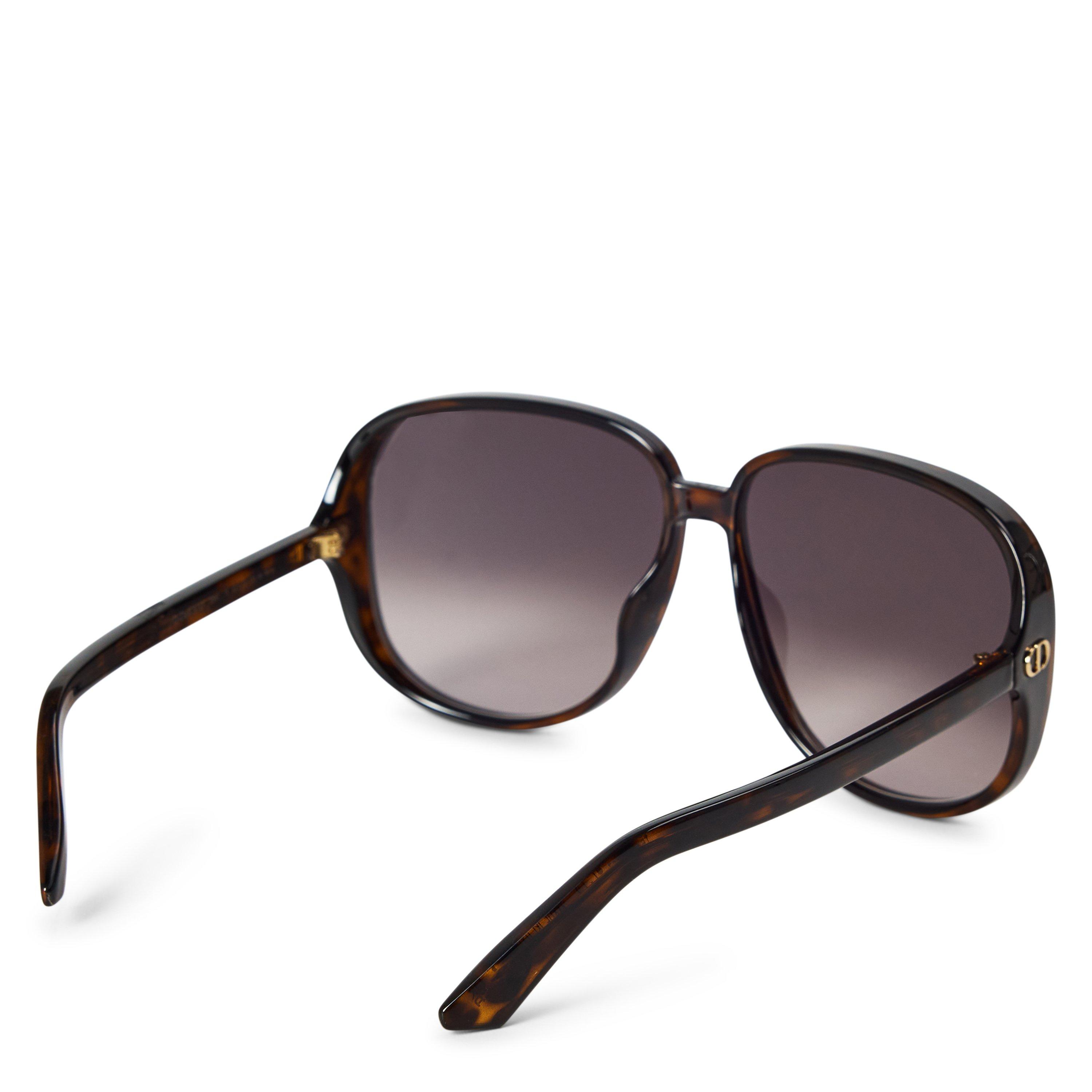 DARK BROWN - DIOR - D F ACETATE OVERSIZED SG - 2