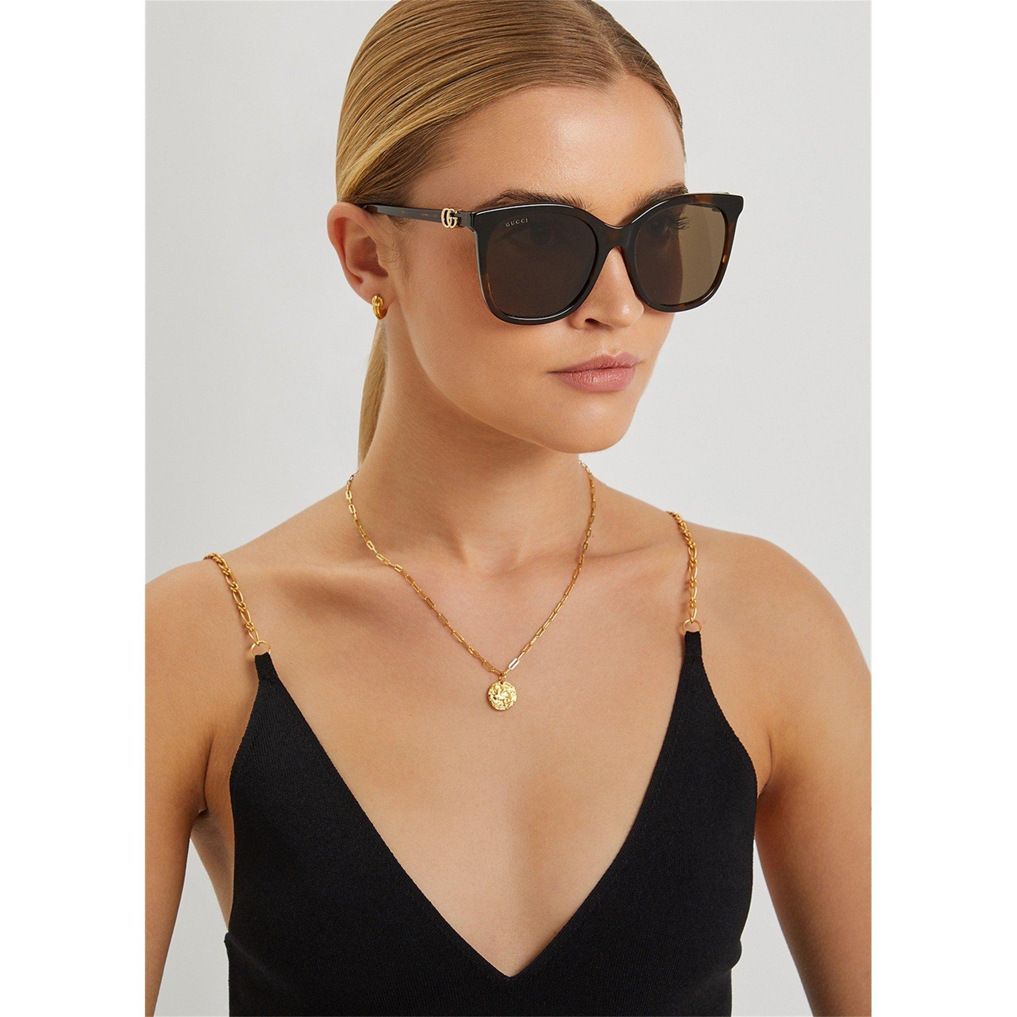 BROWN AND OTHER - Gucci - Women's Acetate Square Sunglasses - 3