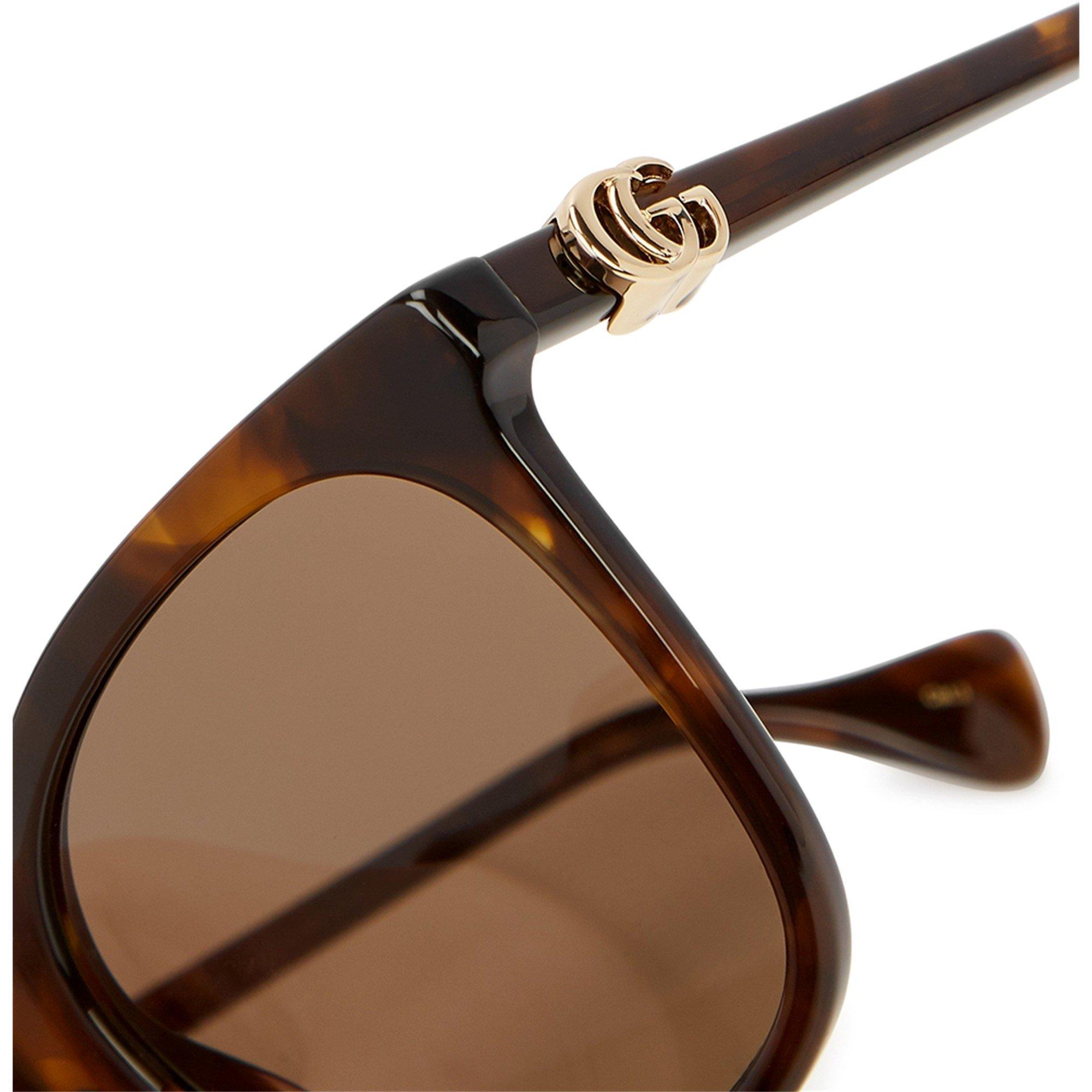 BROWN AND OTHER - Gucci - Women's Acetate Square Sunglasses - 4