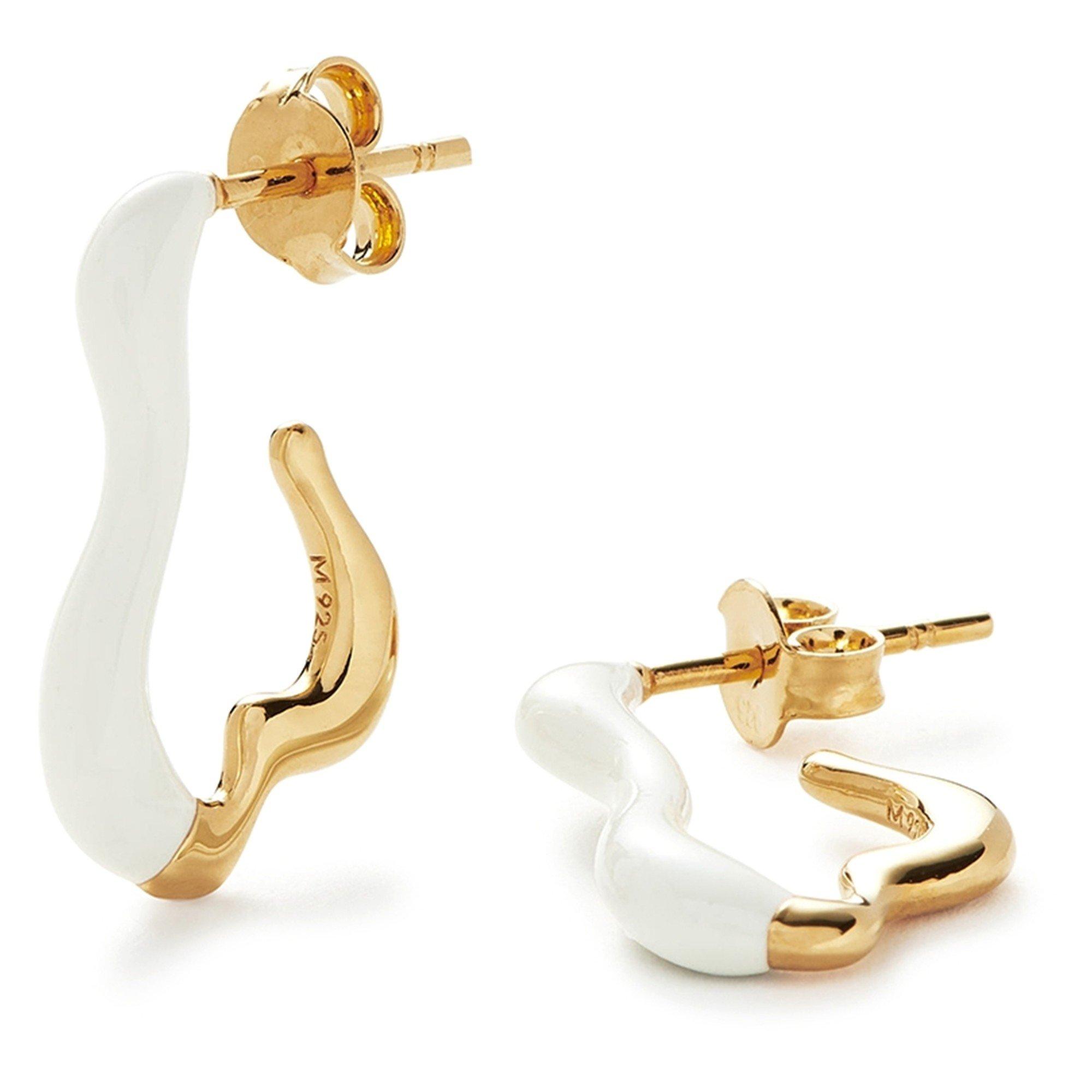 WHITE - Missoma - SMALL SQUIGGLE EARRINGS