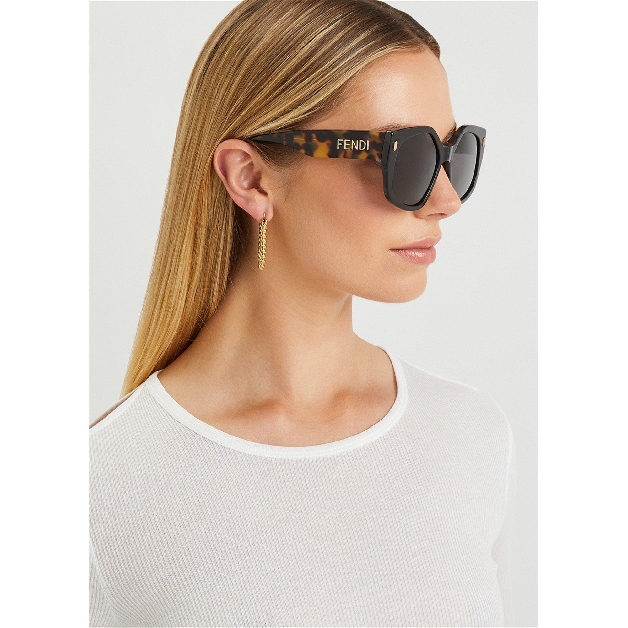 BLACK AND OTHER - Fendi - FEN F OVERSIZED SQUARE ACETATE - 3