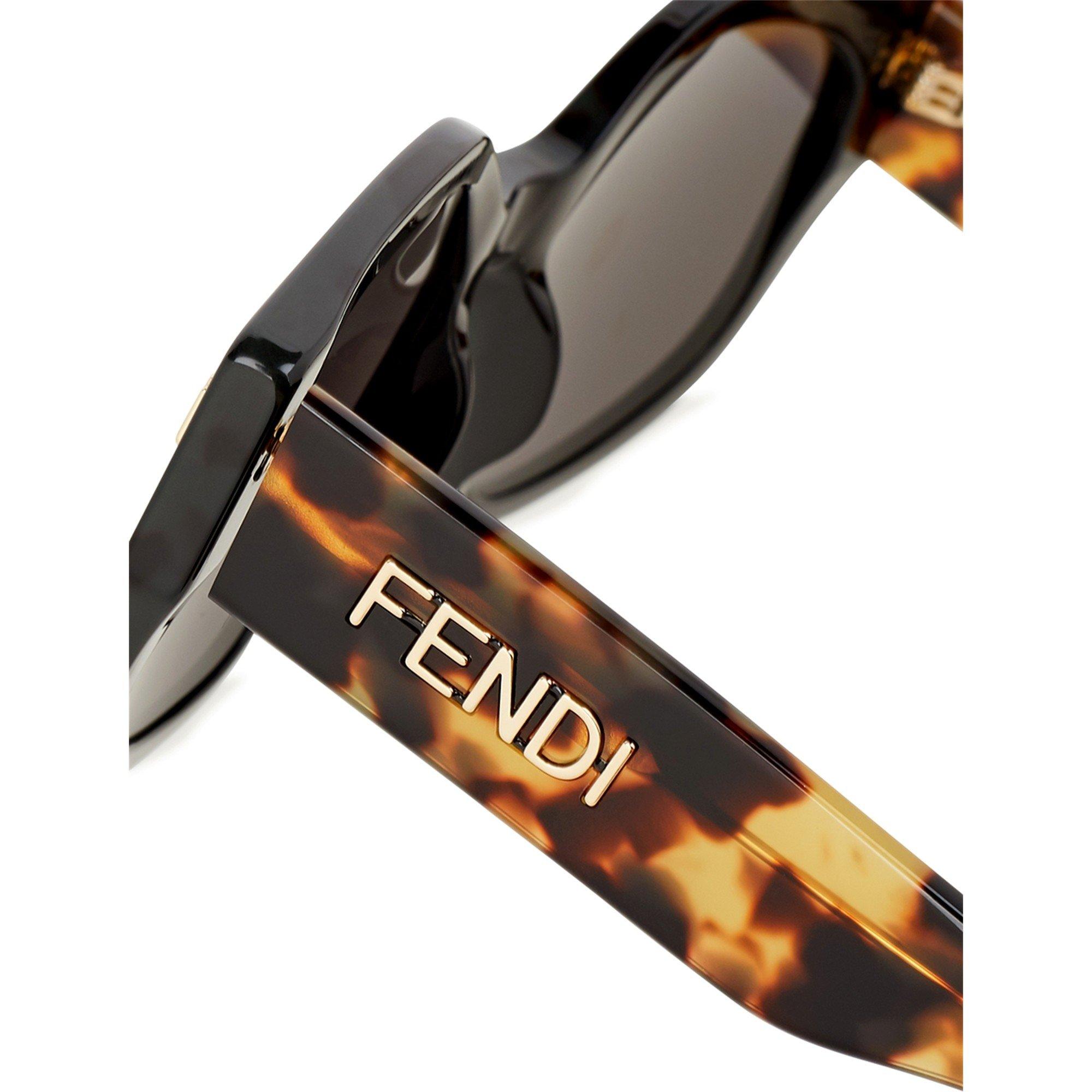 BLACK AND OTHER - Fendi - FEN F OVERSIZED SQUARE ACETATE - 4