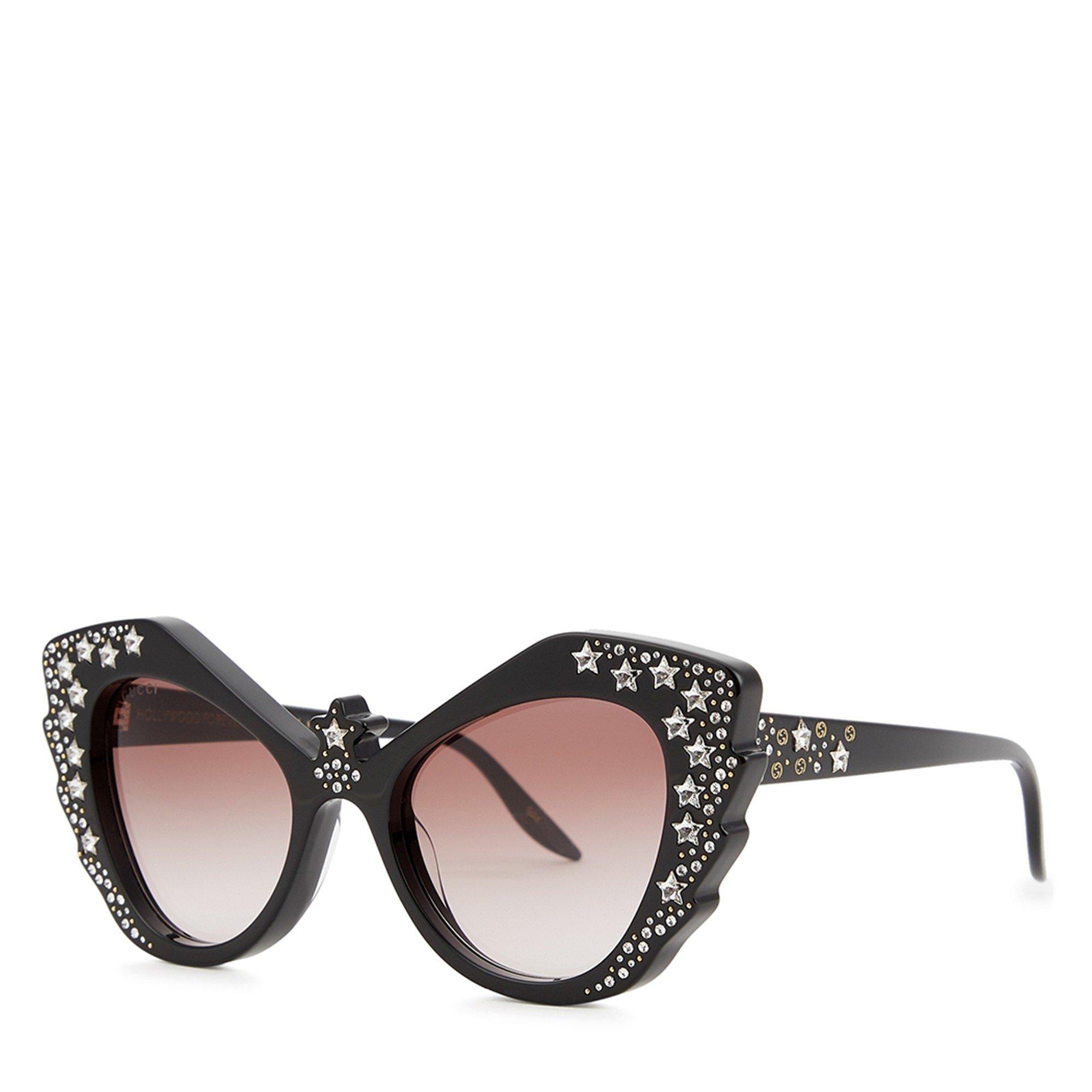 BLACK RED - Gucci - GUC F ADV EMB CAT EYE SG - 1