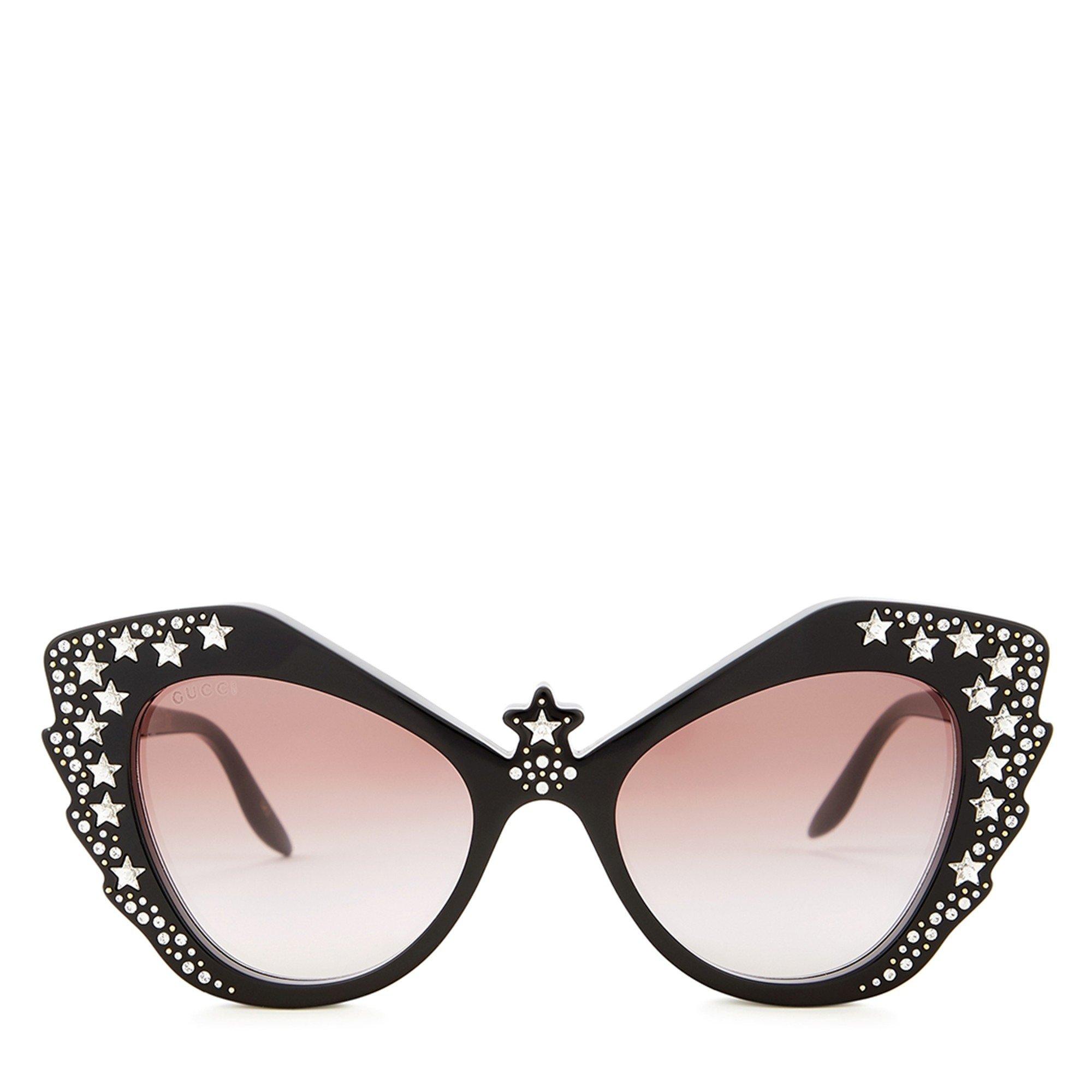 BLACK RED - Gucci - GUC F ADV EMB CAT EYE SG - 2