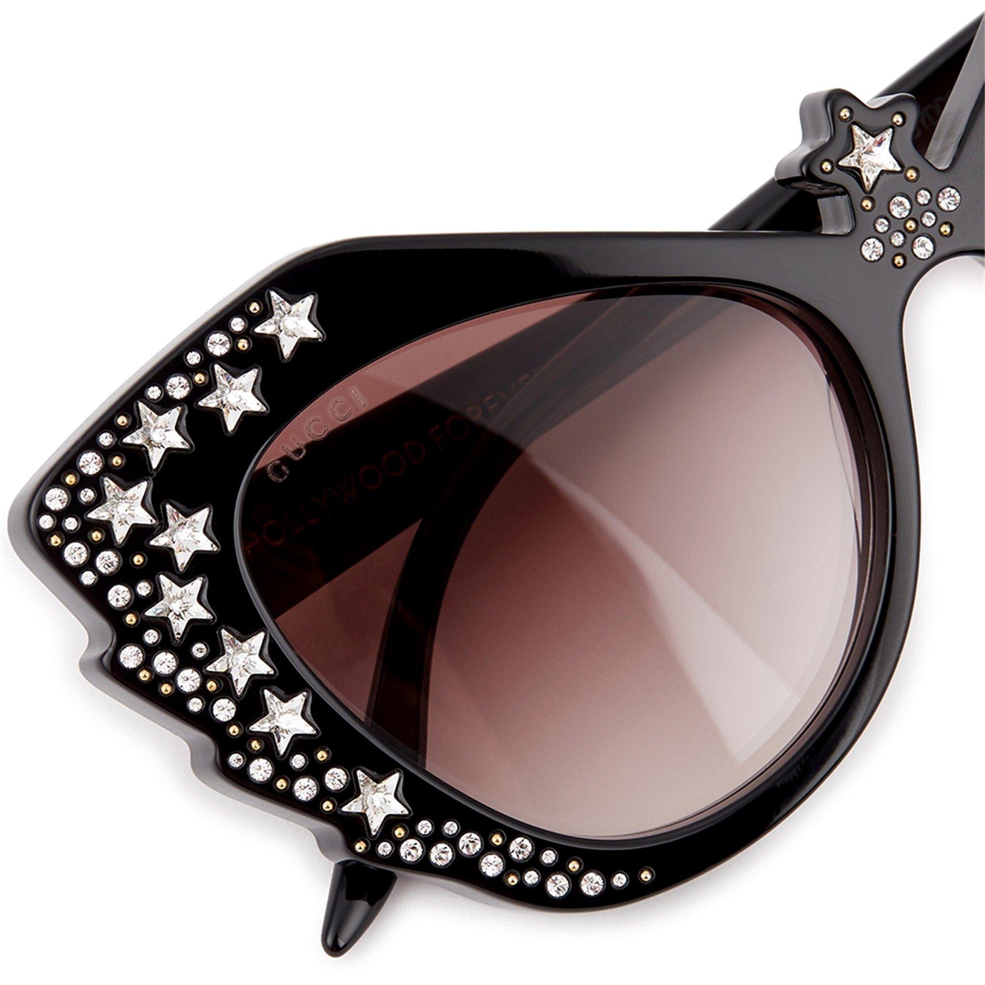 BLACK RED - Gucci - GUC F ADV EMB CAT EYE SG - 4
