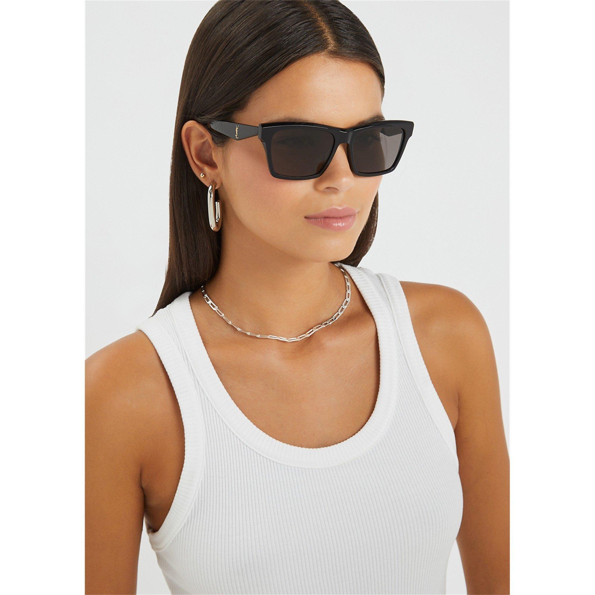 BLACK AND GREY - Saint Laurent - SL M104 F ACETATE YSL SG - 3